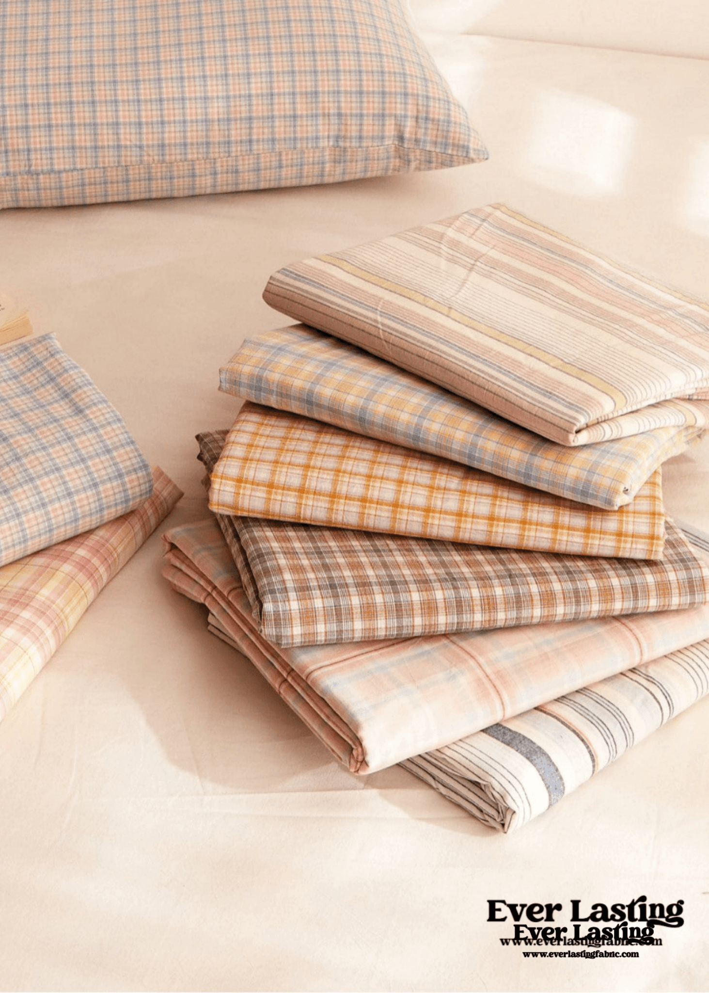 Fresh Plaid Washed Cotton Duvet Cover - Ever Lasting