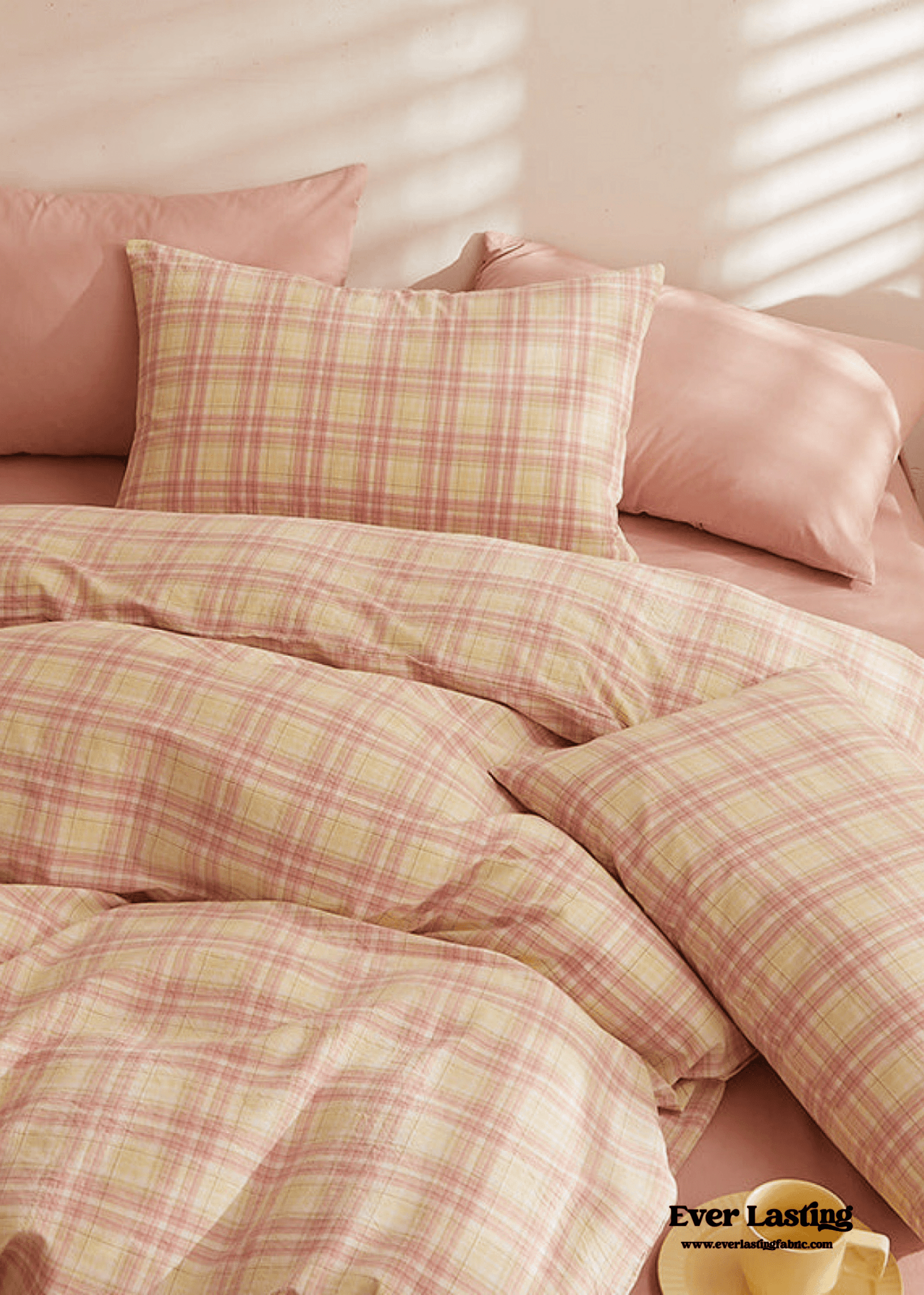 Fresh Plaid Washed Cotton Duvet Cover - Ever Lasting