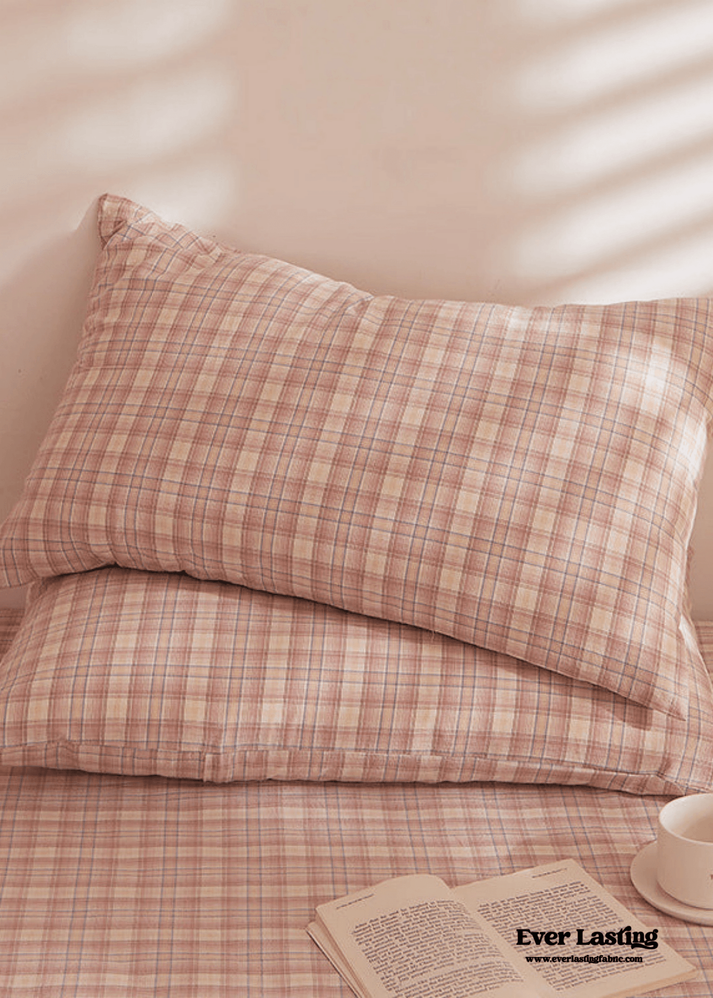 Fresh Plaid Washed Cotton Pillowcases - Ever Lasting