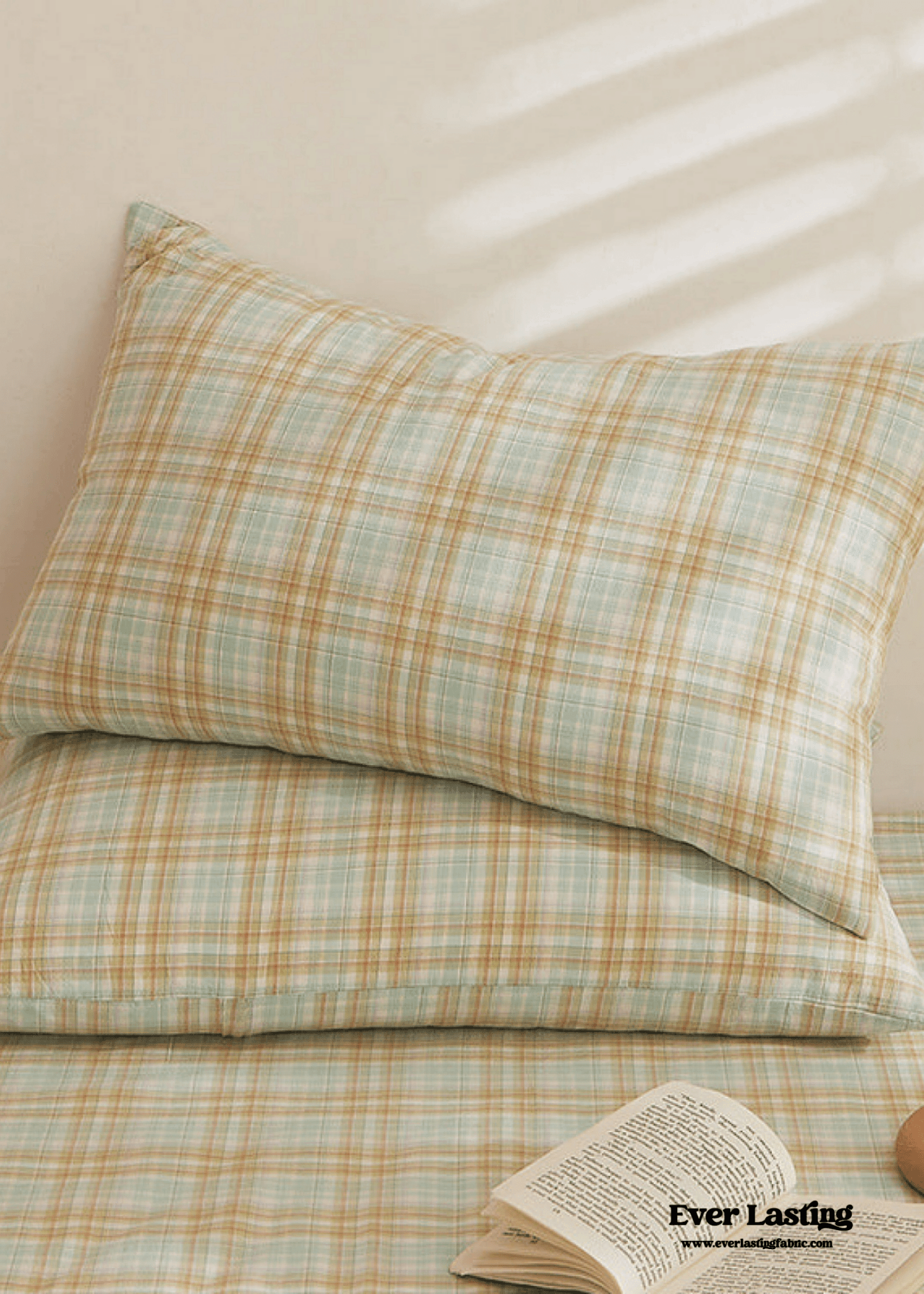 Fresh Plaid Washed Cotton Pillowcases - Ever Lasting
