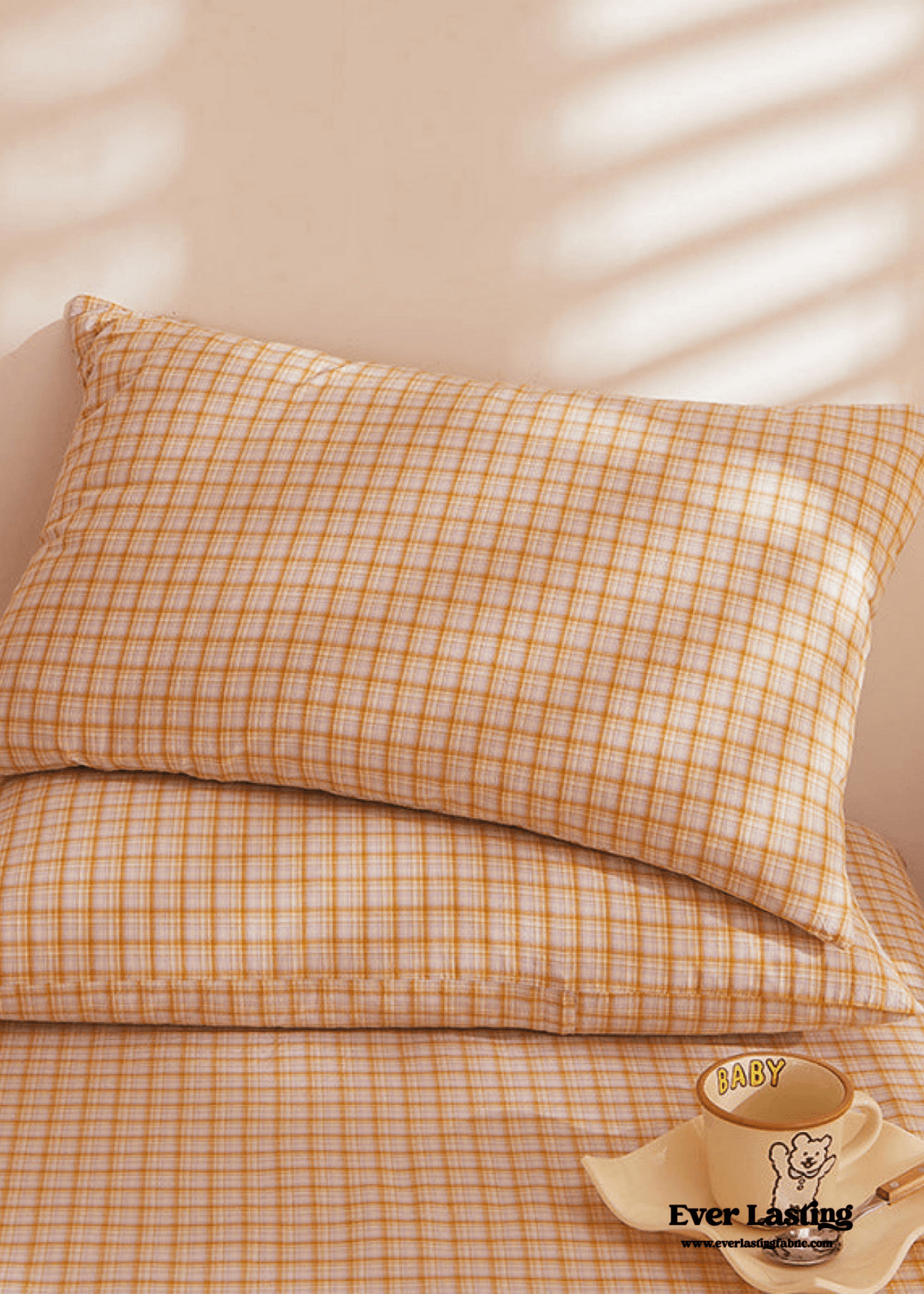 Fresh Plaid Washed Cotton Pillowcases - Ever Lasting