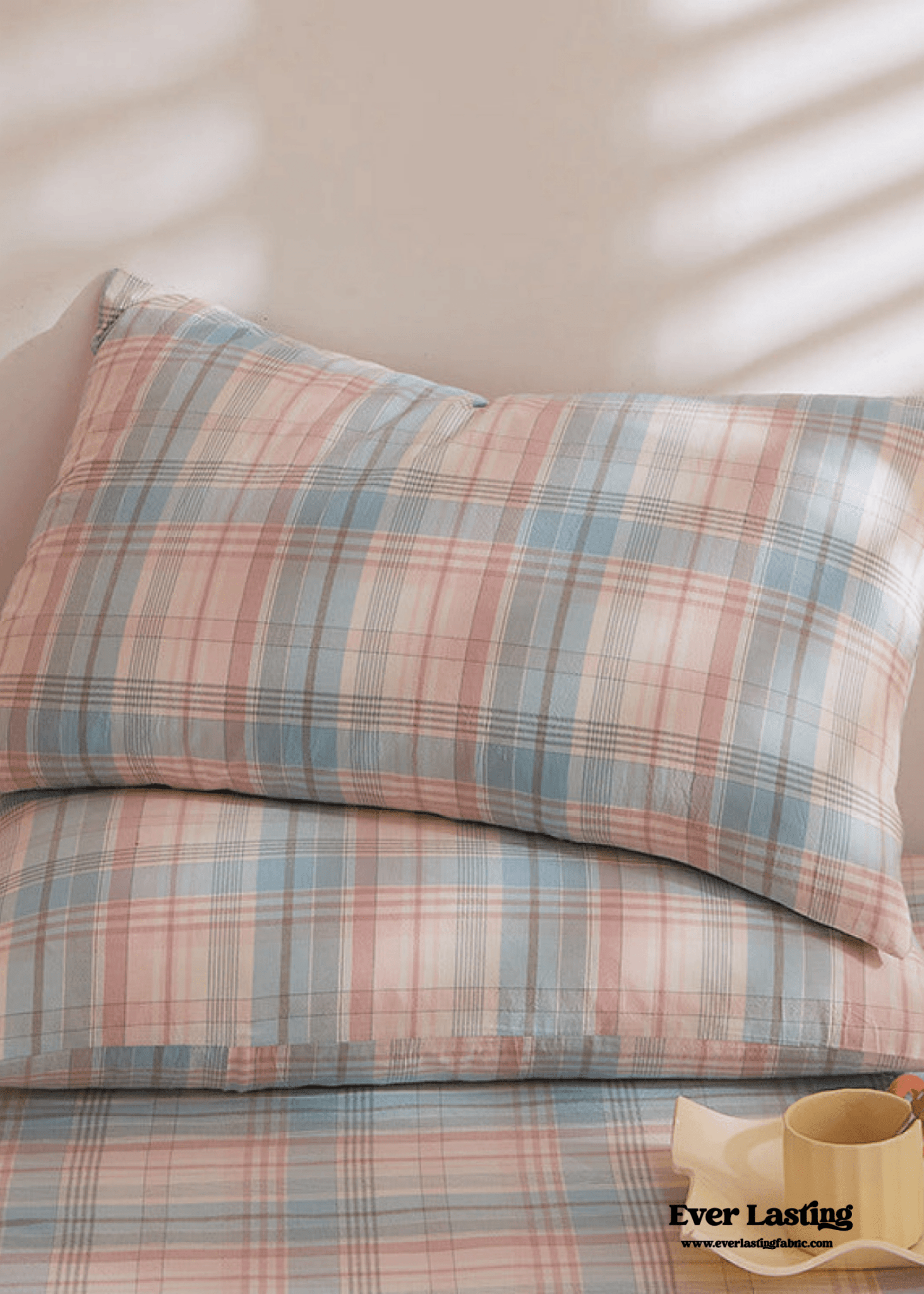 Fresh Plaid Washed Cotton Pillowcases - Ever Lasting