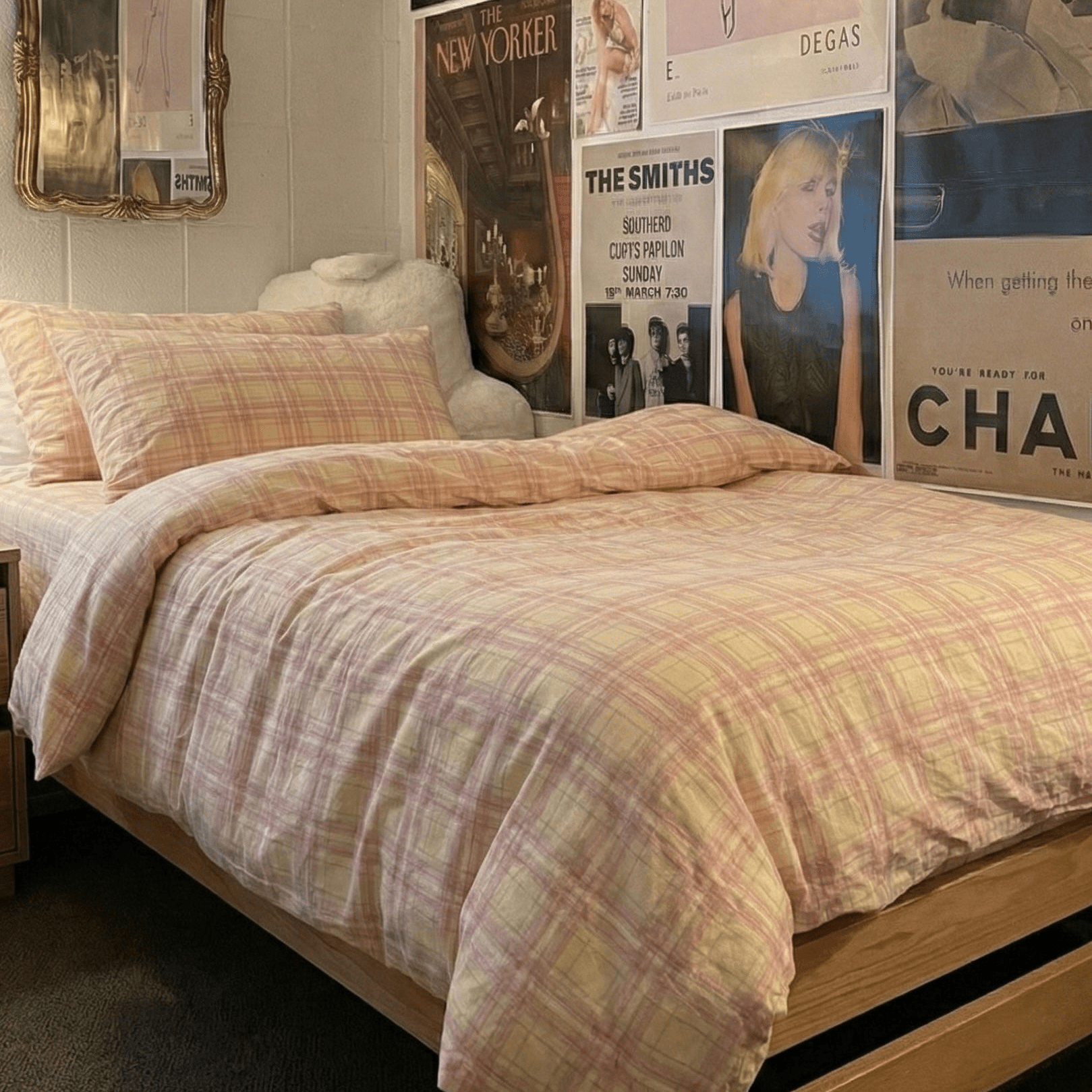 - Ever Lasting - Fresh Plaid Washed Cotton Small Room Duvet Cover - Duvet Cover - Ever Lasting