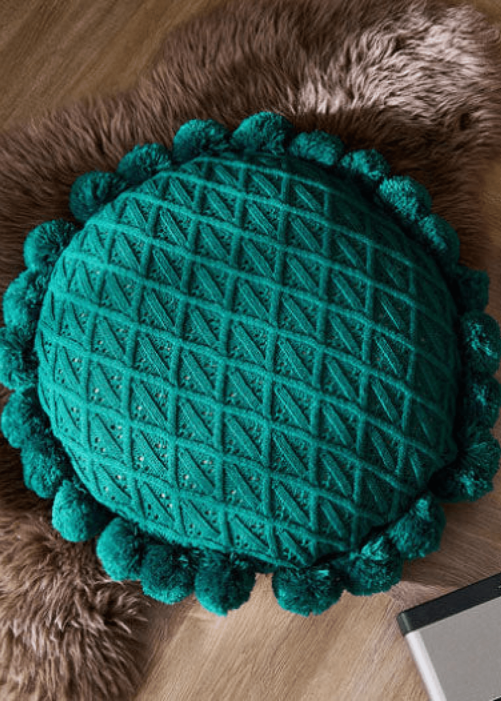 - Ever Lasting - Fuzzy Ball Round Pillow (7 Colors) - Pillow - Ever Lasting