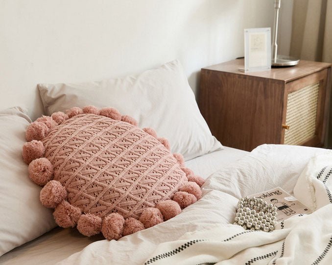 - Ever Lasting - Fuzzy Ball Round Pillow (7 Colors) - Pillow - Ever Lasting