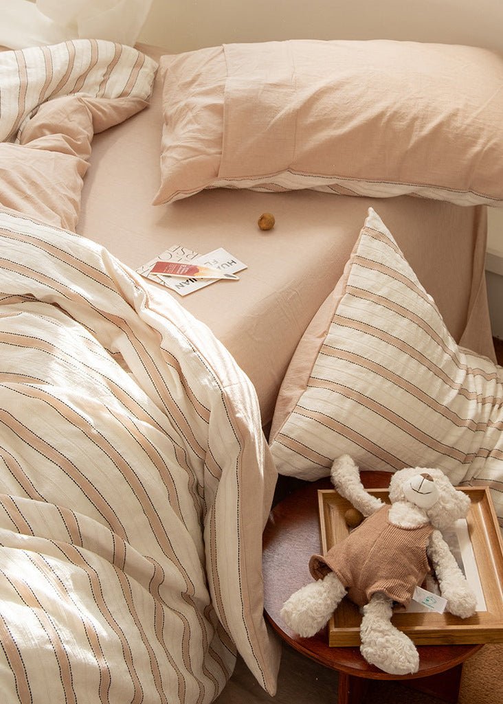 - Ever Lasting - Georgia Jacquard Striped Bedding Bundle - Bedding Bundle - Ever Lasting