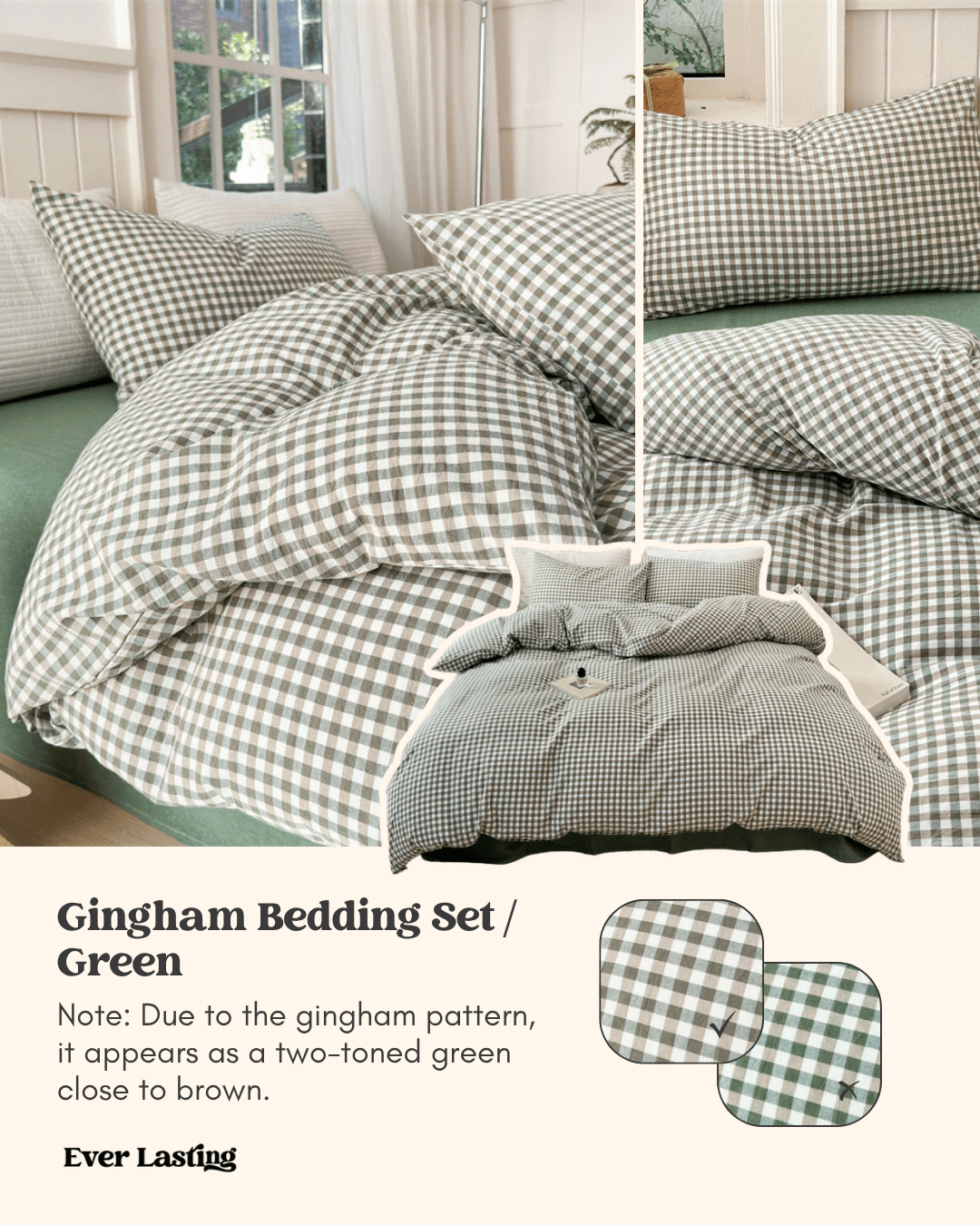 - Ever Lasting - Gingham Bedding Bundle - Bedding Bundle - Ever Lasting