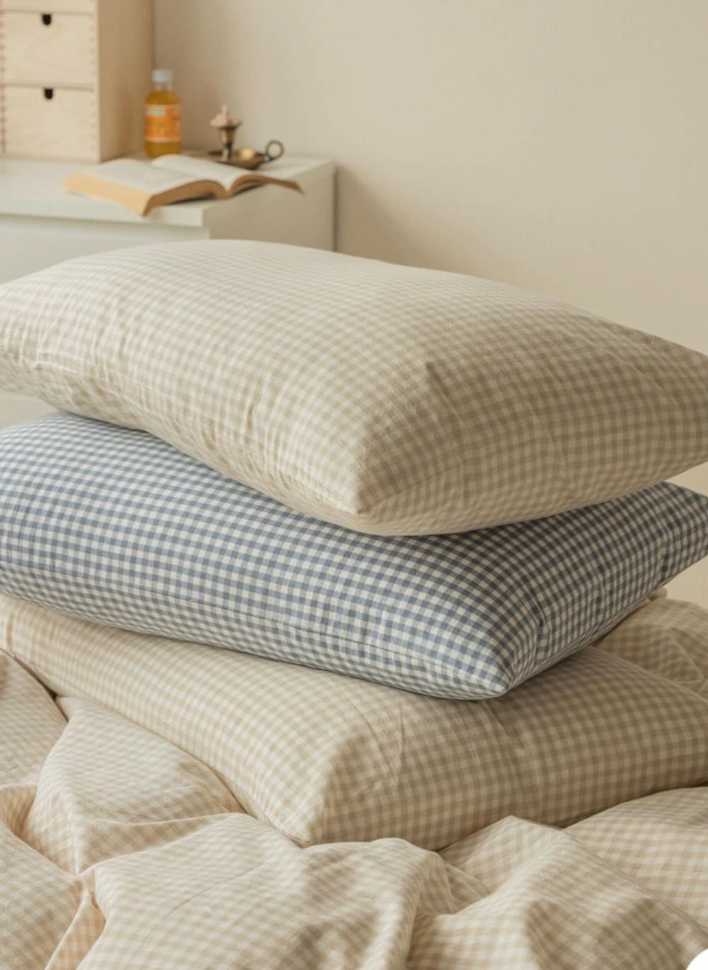 - Ever Lasting - Gingham Bedding Set / Blue - Bedding Set - Ever Lasting