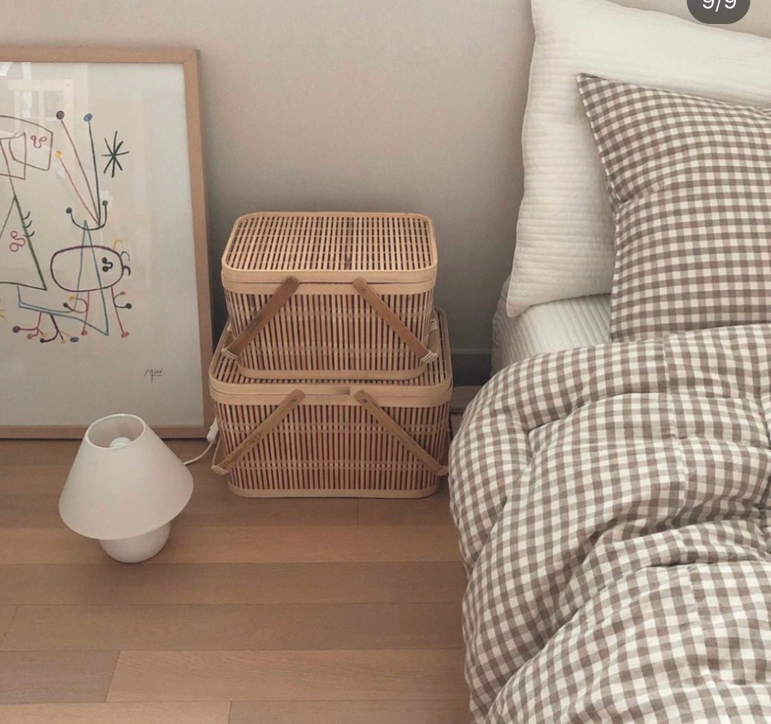 - Ever Lasting - Gingham Bedding Set / Pink - Bedding Set - Ever Lasting