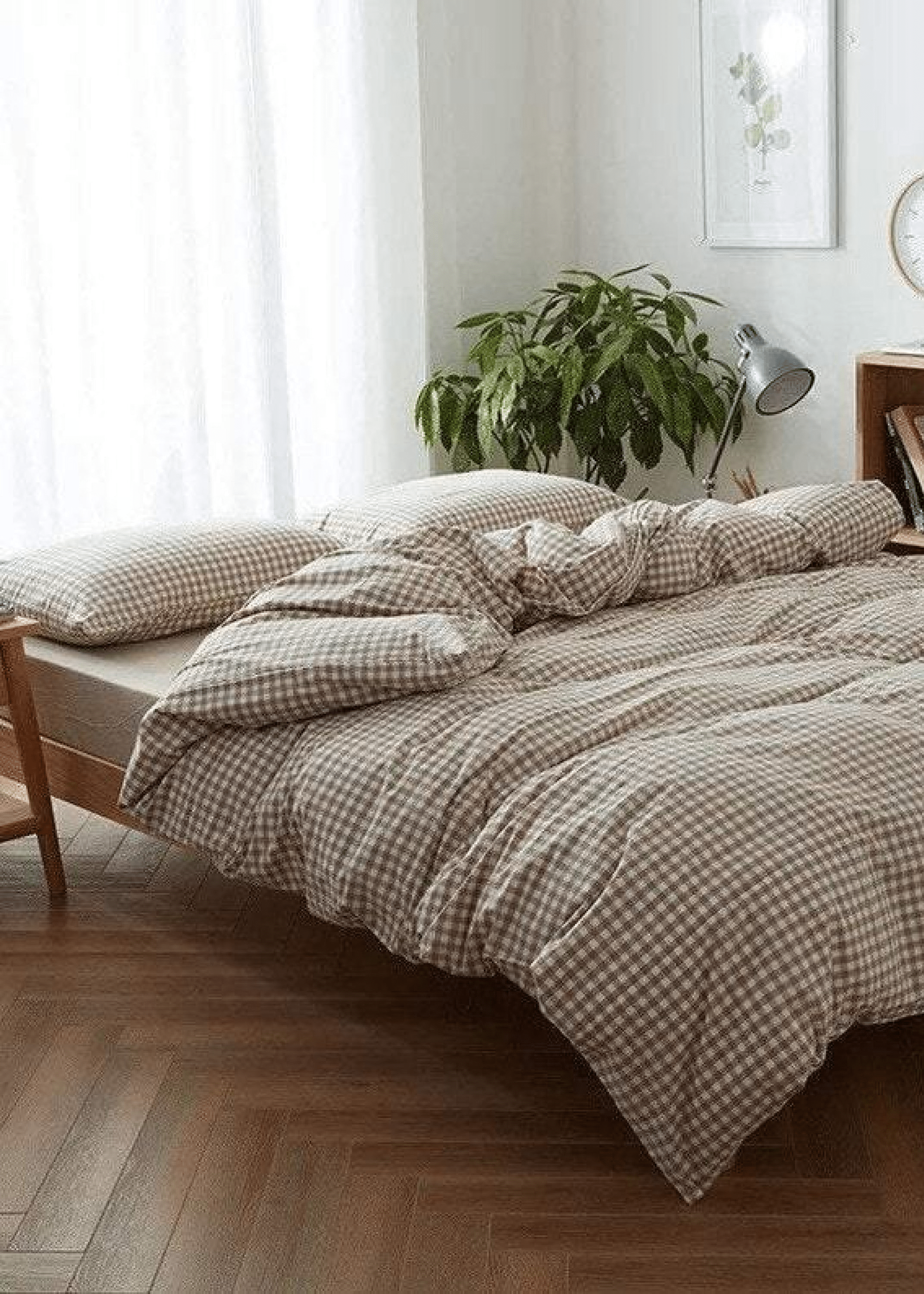 - Ever Lasting - Gingham Bedding Set / Pink - Bedding Set - Ever Lasting