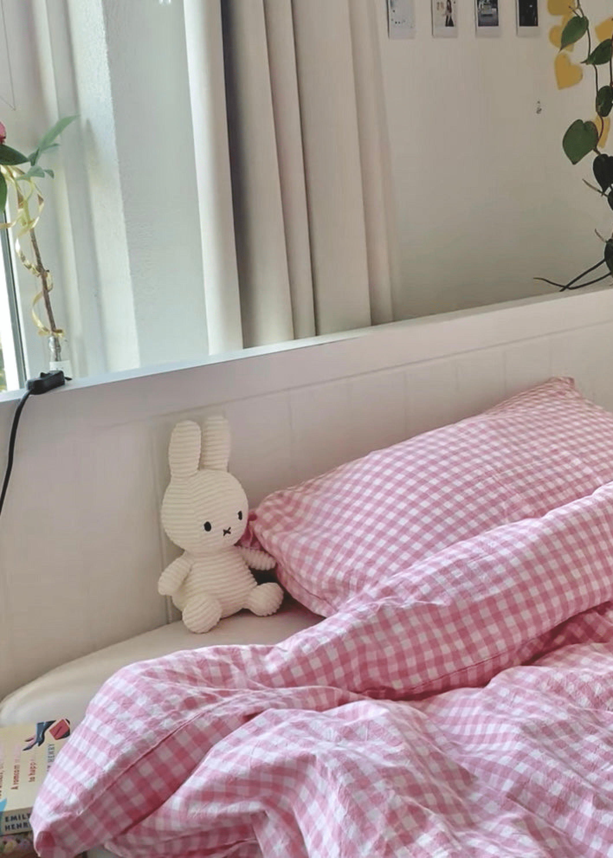 - Ever Lasting - Gingham Bedding Set / Pink - Bedding Set - Ever Lasting