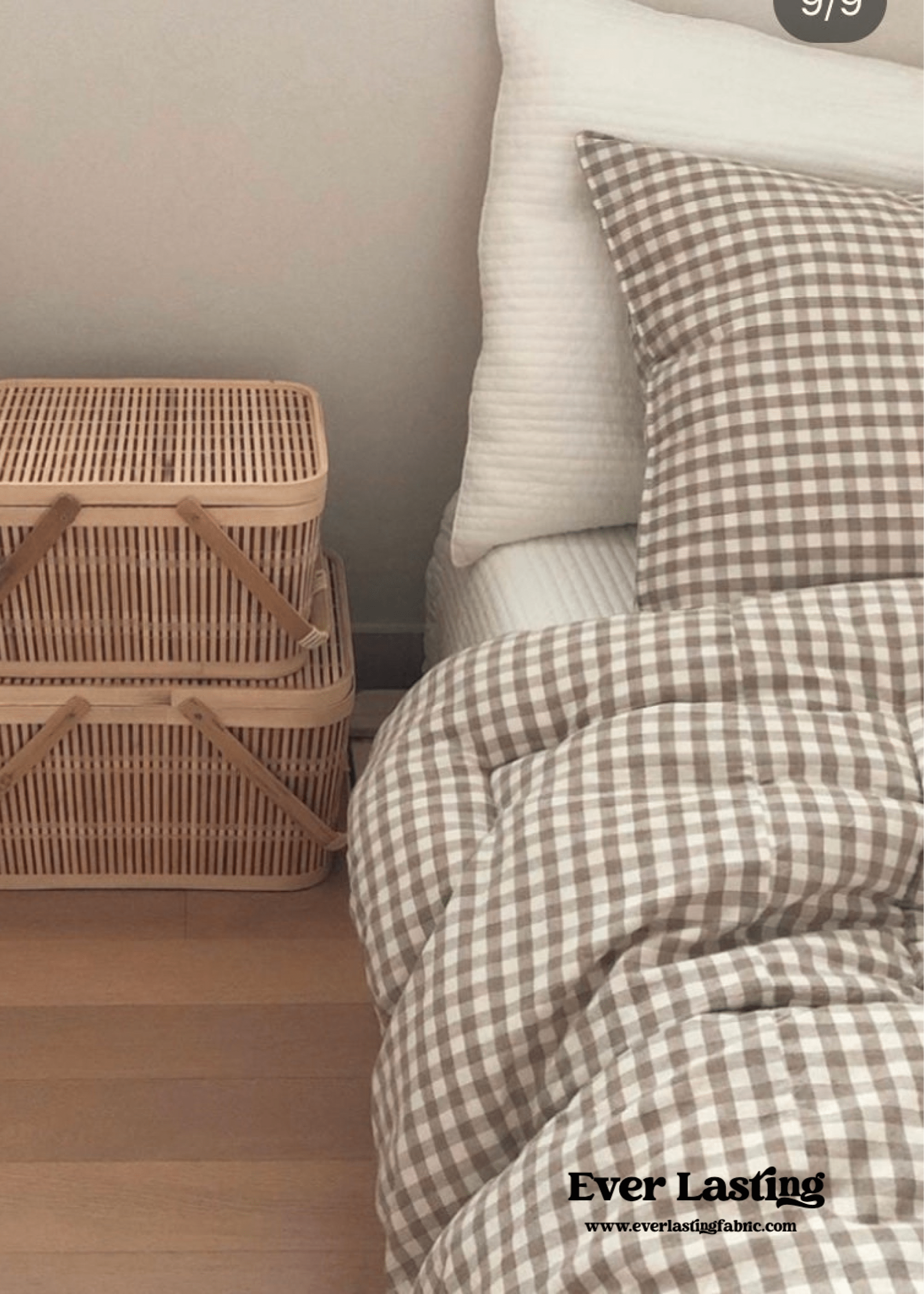 - Ever Lasting - Gingham Bedding Set / Red - Bedding Set - Ever Lasting