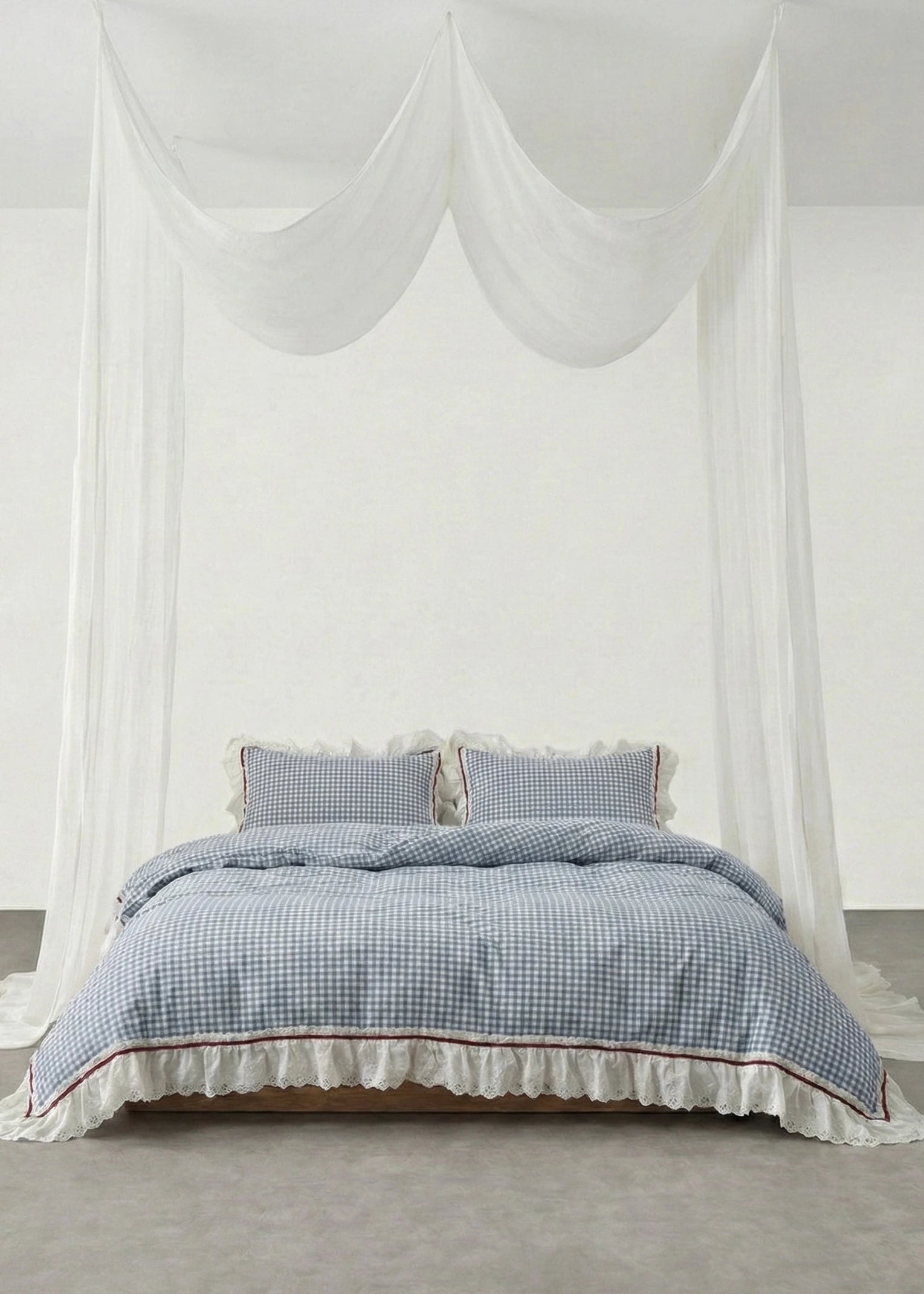 - Ever Lasting - Gingham Floral Ruffle Bedding Set (Nordstrom) - Bedding Set - Ever Lasting