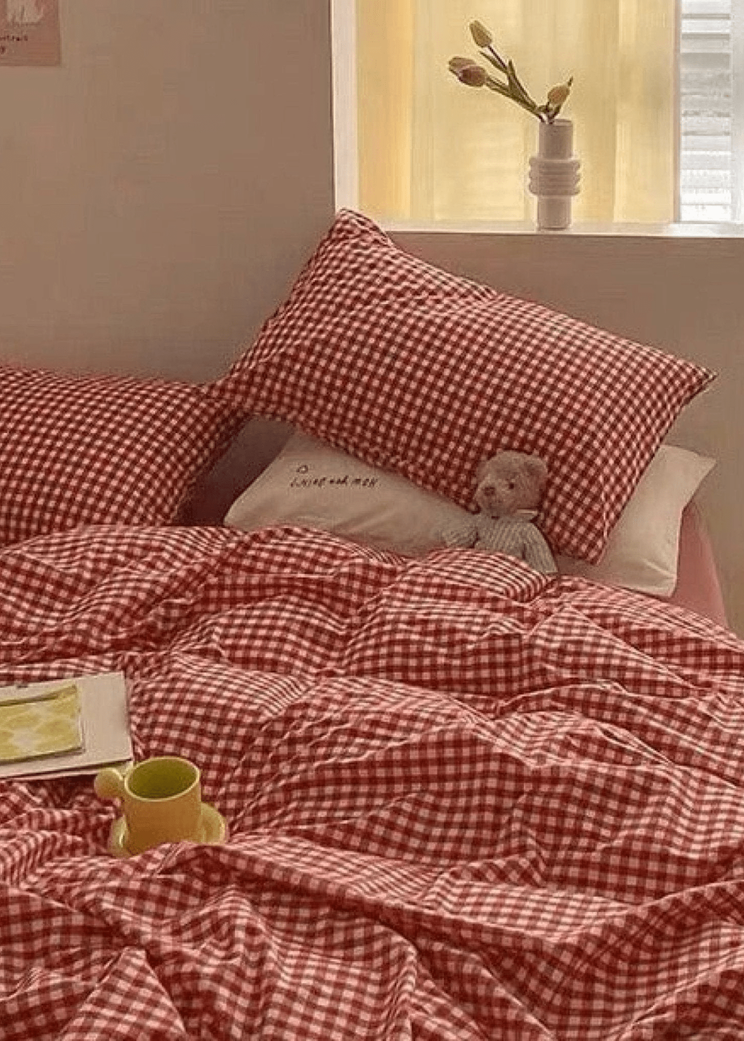 - Ever Lasting - Gingham Pillowcases/ Red (Final Sale) - Pillow Cases - Ever Lasting