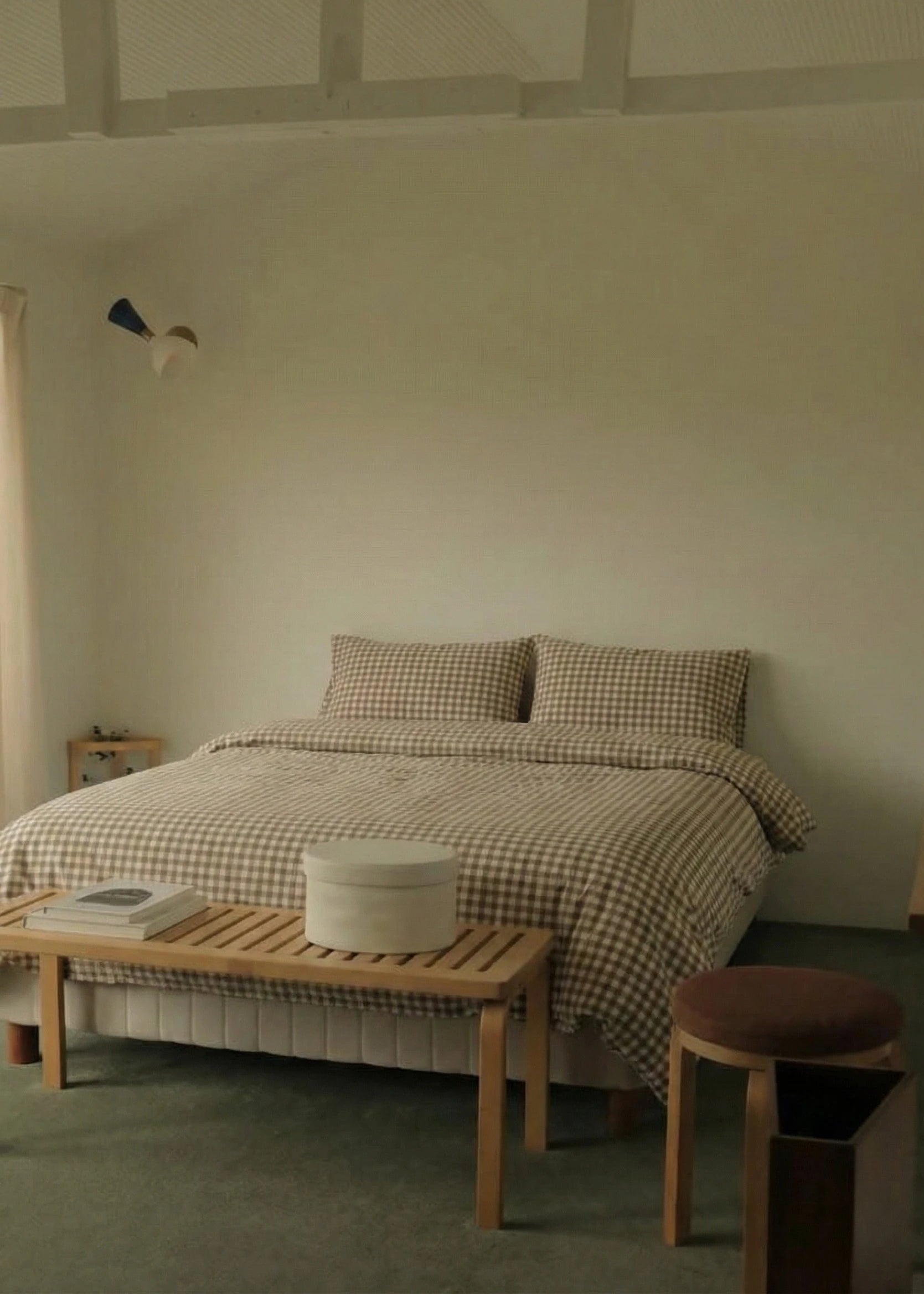 - Ever Lasting - Gingham Small Room Bedding Set / Brown - Bedding Set - Ever Lasting