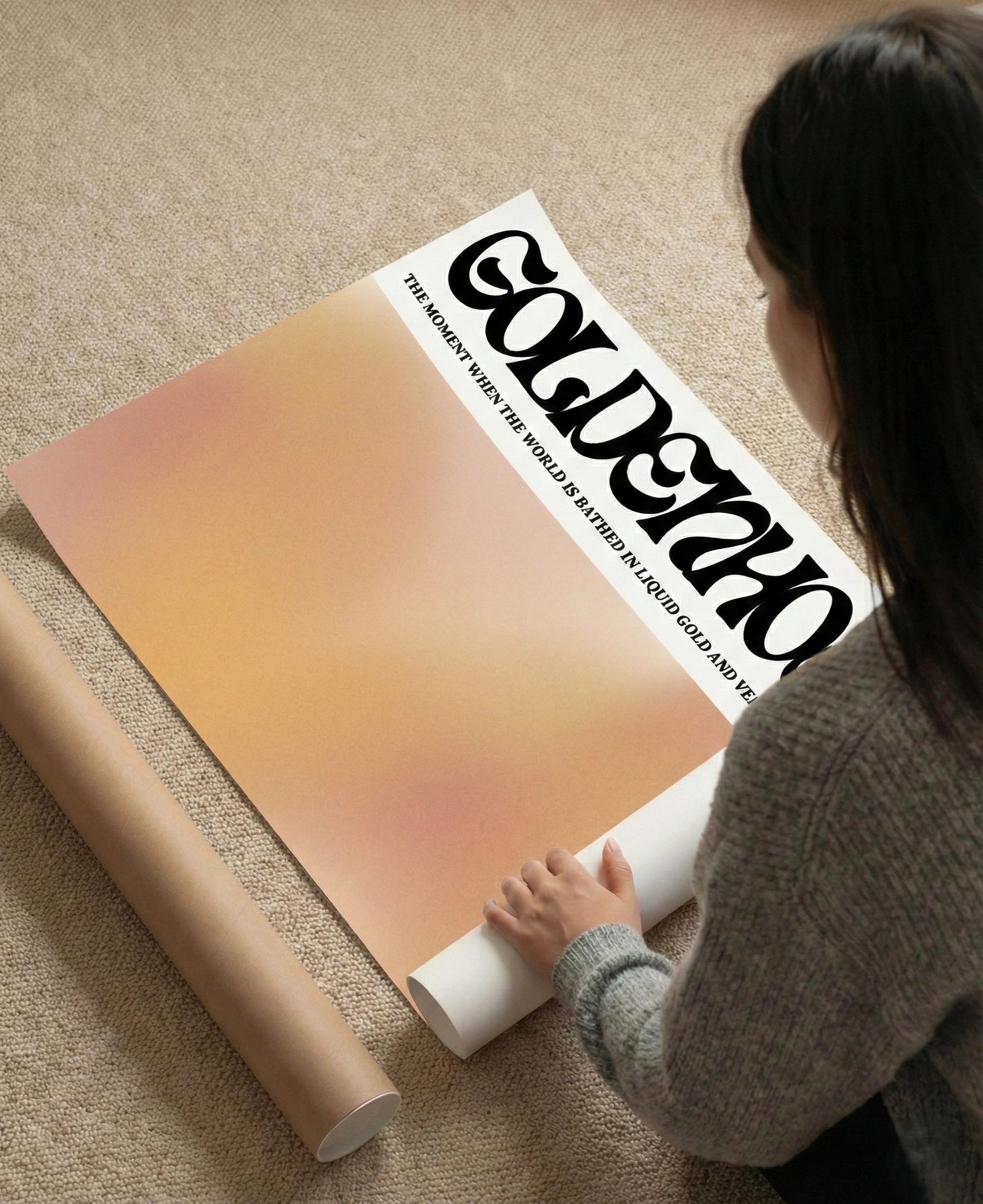 - Ever Lasting - Golden Hour - Minimalist Sunset Gradient Wall Art Poster - Ever Lasting