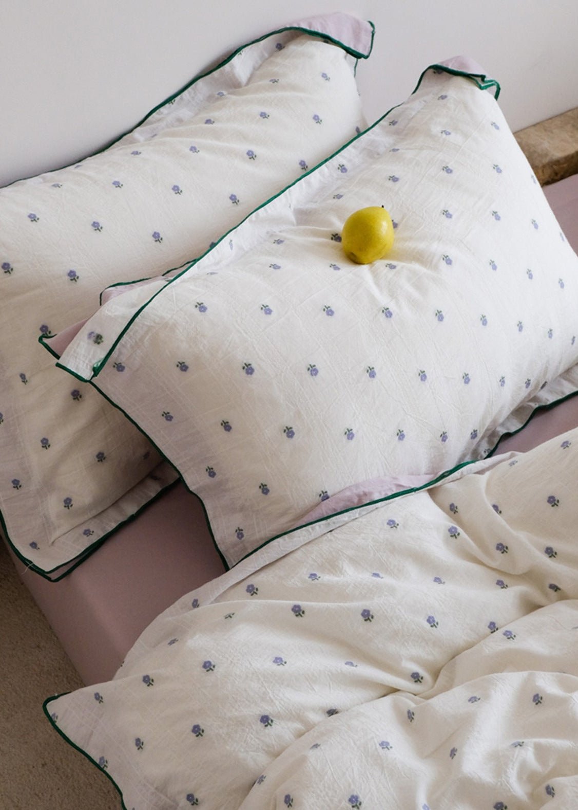 -Ever Lasting - Grace Floral Jacquard Bedding Set / Yellow -Bedding Set -Ever Lasting