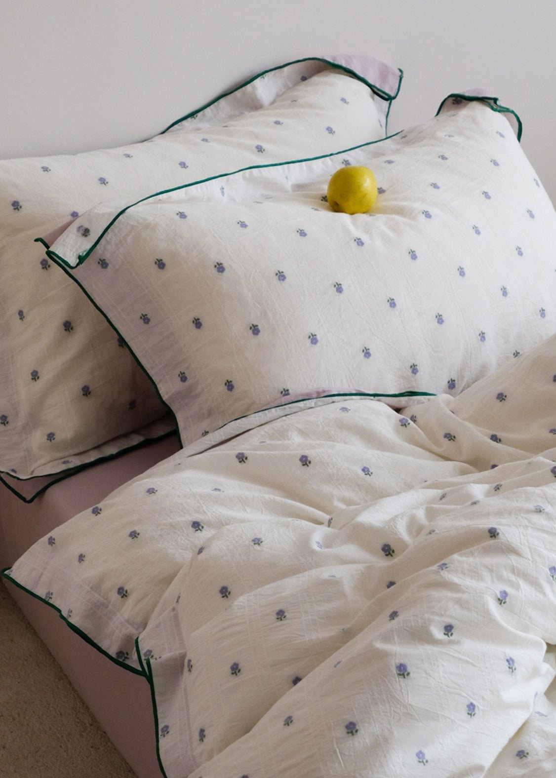 -Ever Lasting - Grace Floral Jacquard Bedding Set / Yellow -Bedding Set -Ever Lasting