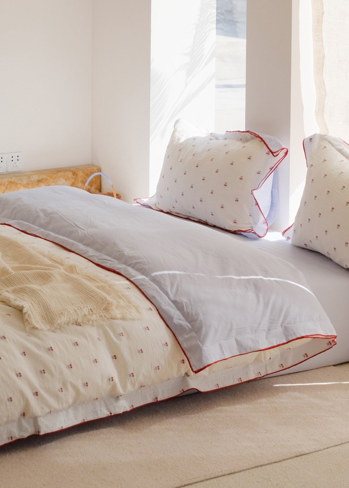 -Ever Lasting - Grace Floral Jacquard Bedding Set / Yellow -Bedding Set -Ever Lasting