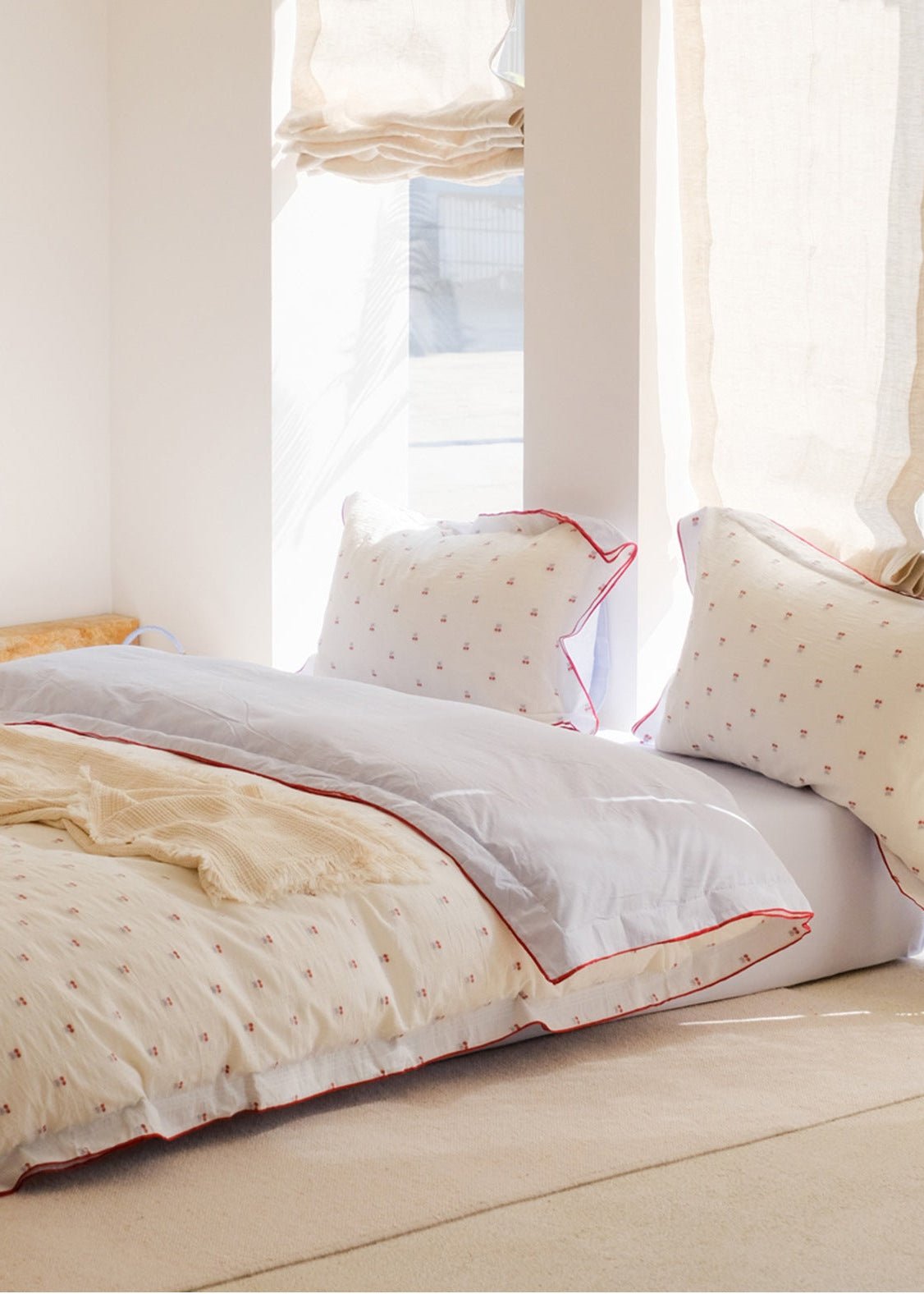 -Ever Lasting - Grace Floral Jacquard Bedding Set / Yellow -Bedding Set -Ever Lasting