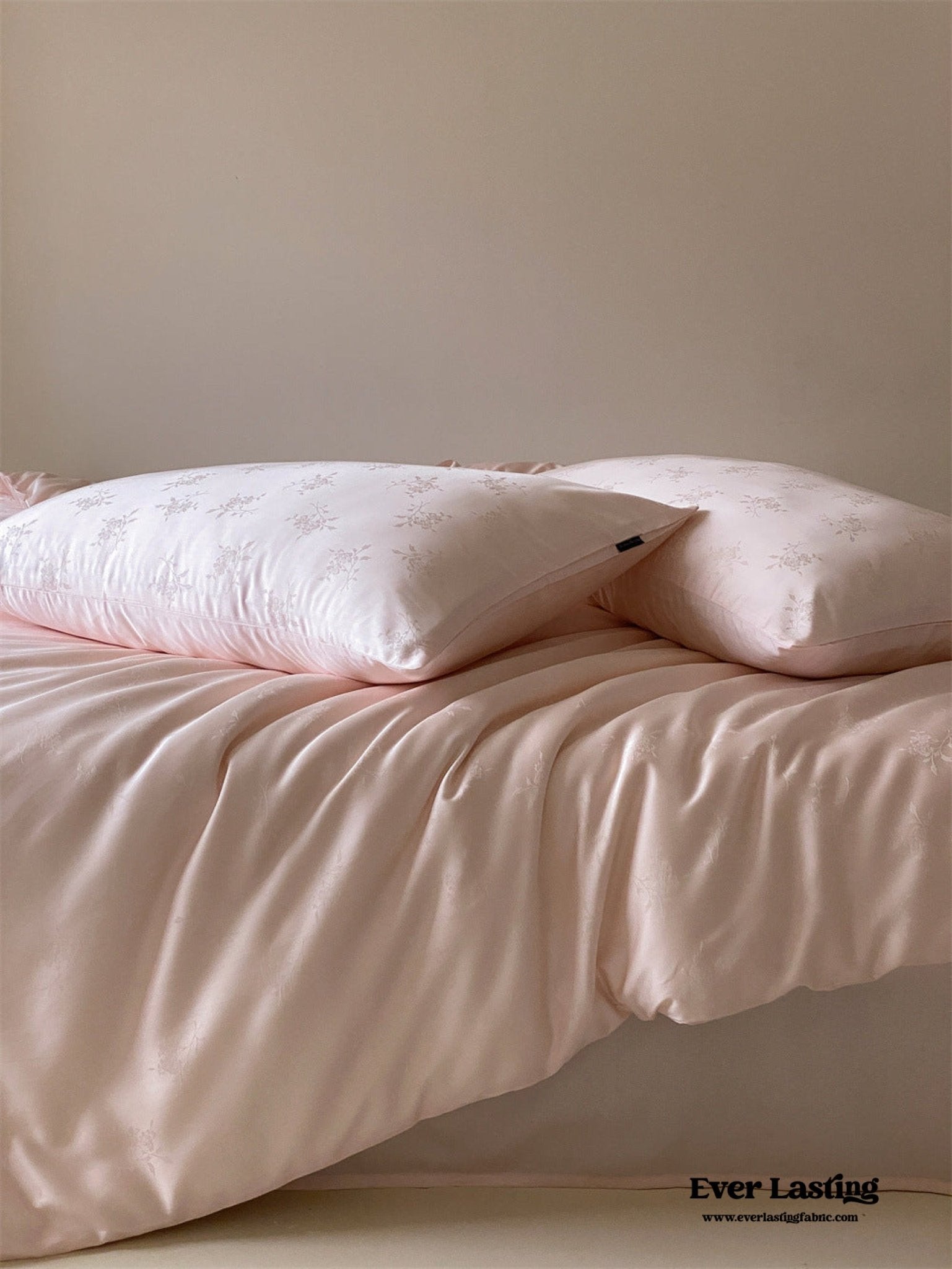 Grace Silky Floral Luxury Bedding Set / Cream - Ever Lasting