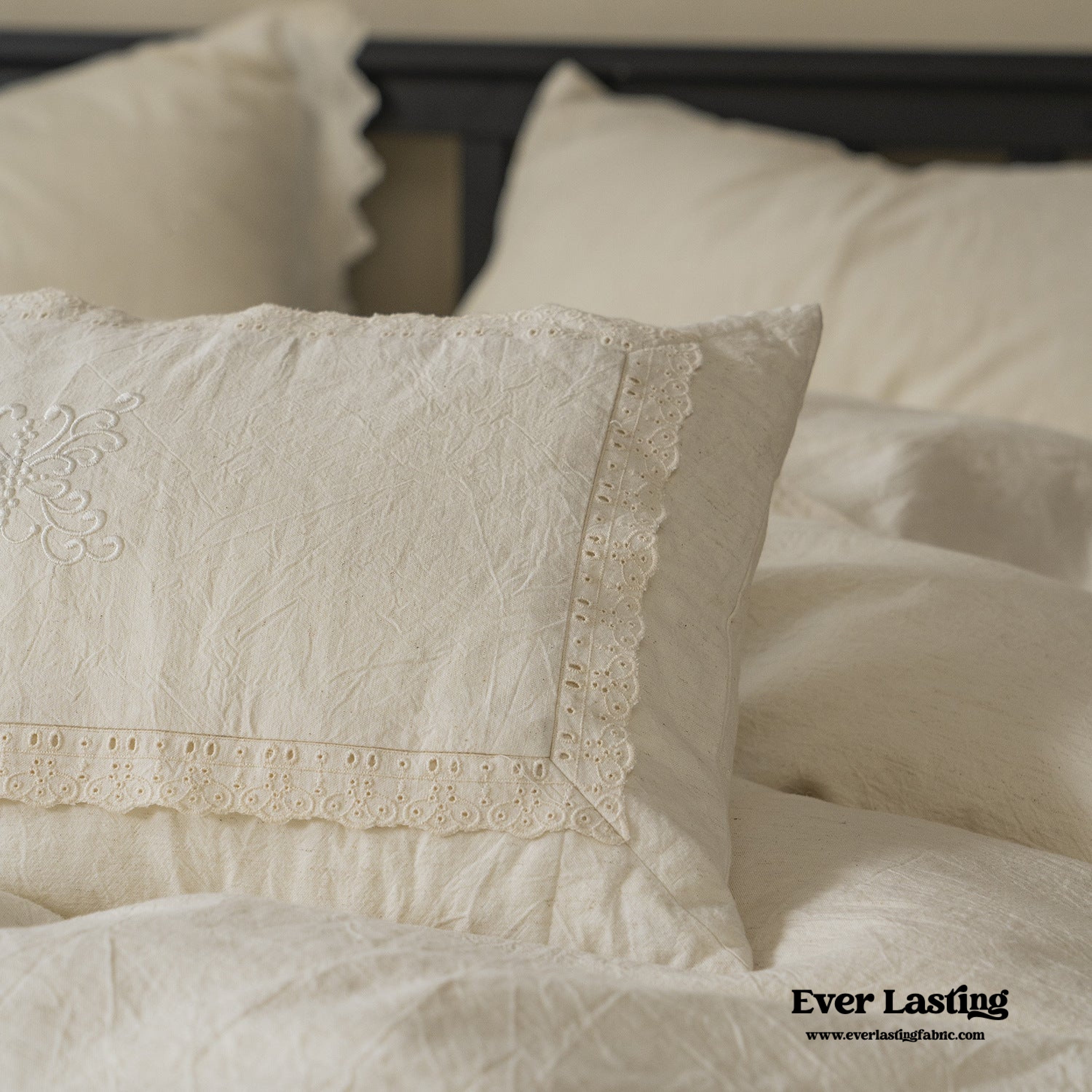 - Ever Lasting - Handmade Embroidered French Lace Decorative Pillow - Pillow - Ever Lasting