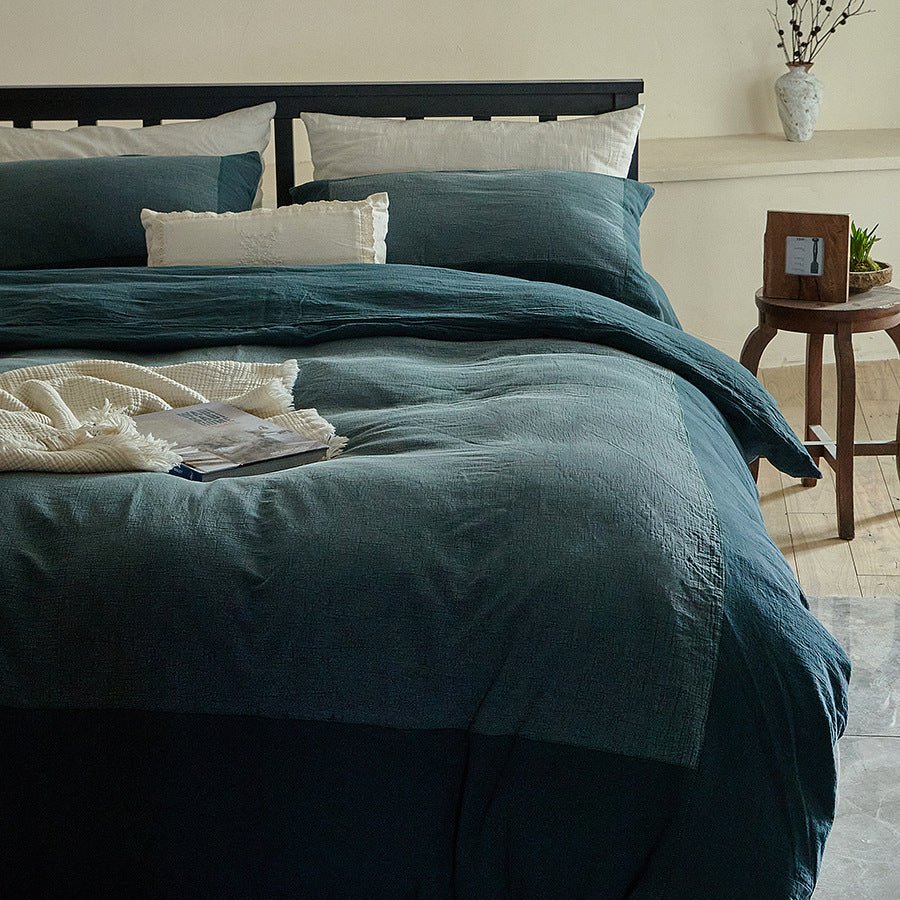 - Ever Lasting - Harrison Double Gauze Bedding Set / Blue - Bedding Set - Ever Lasting