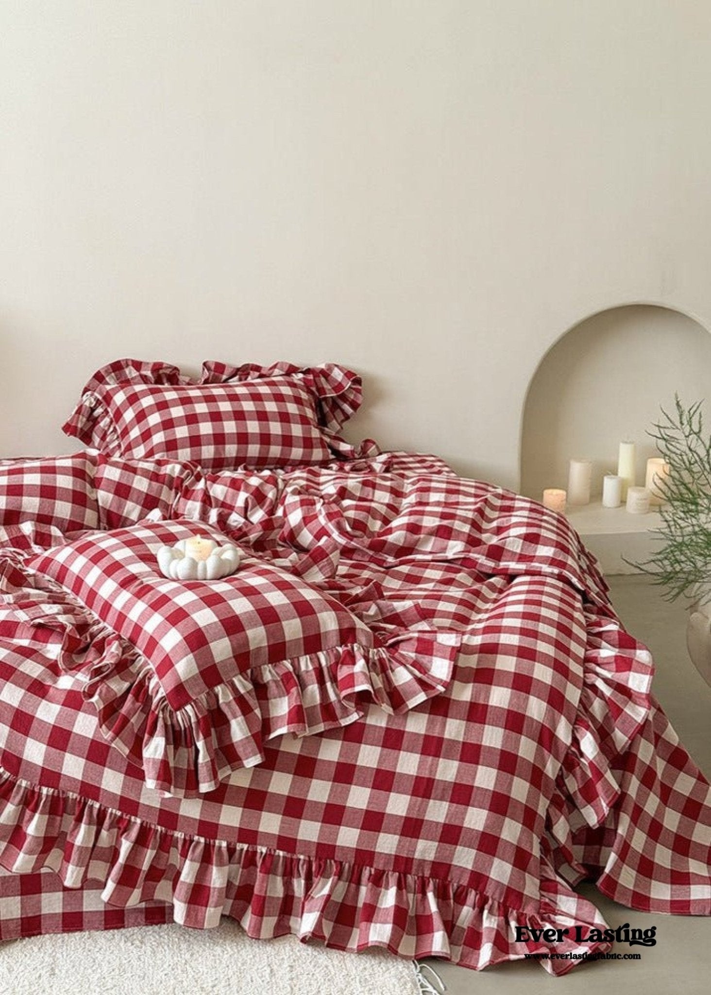 Hattie Gingham Ruffle Bedding Bundle - Ever Lasting