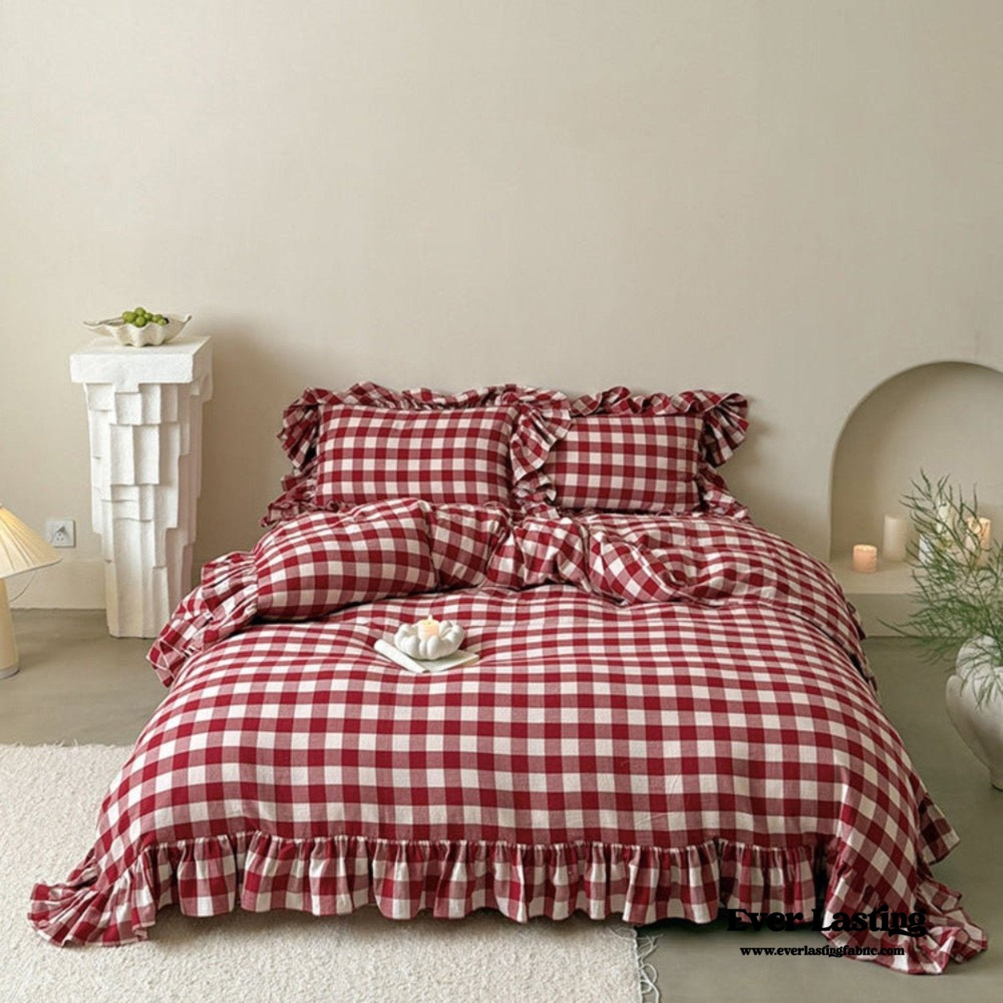 Hattie Gingham Ruffle Bedding Bundle - Ever Lasting