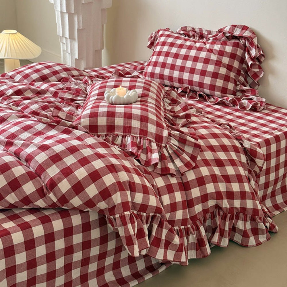 Hattie Gingham Ruffle Bedding Bundle - Ever Lasting