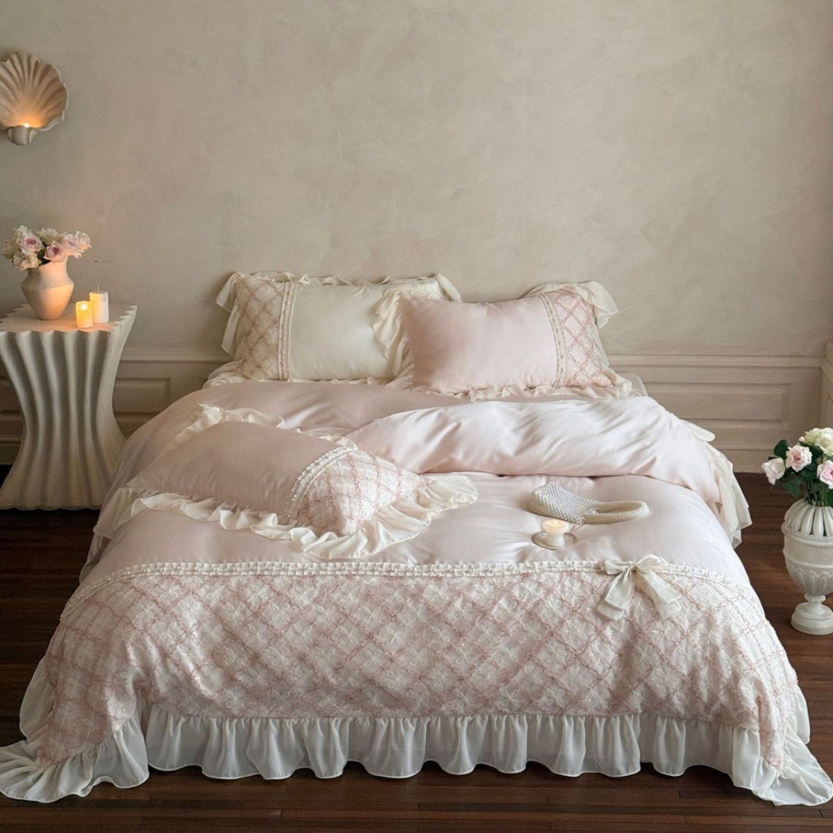 Haute Pearl TENCEL™ Bedding Set / White Romance - Ever Lasting