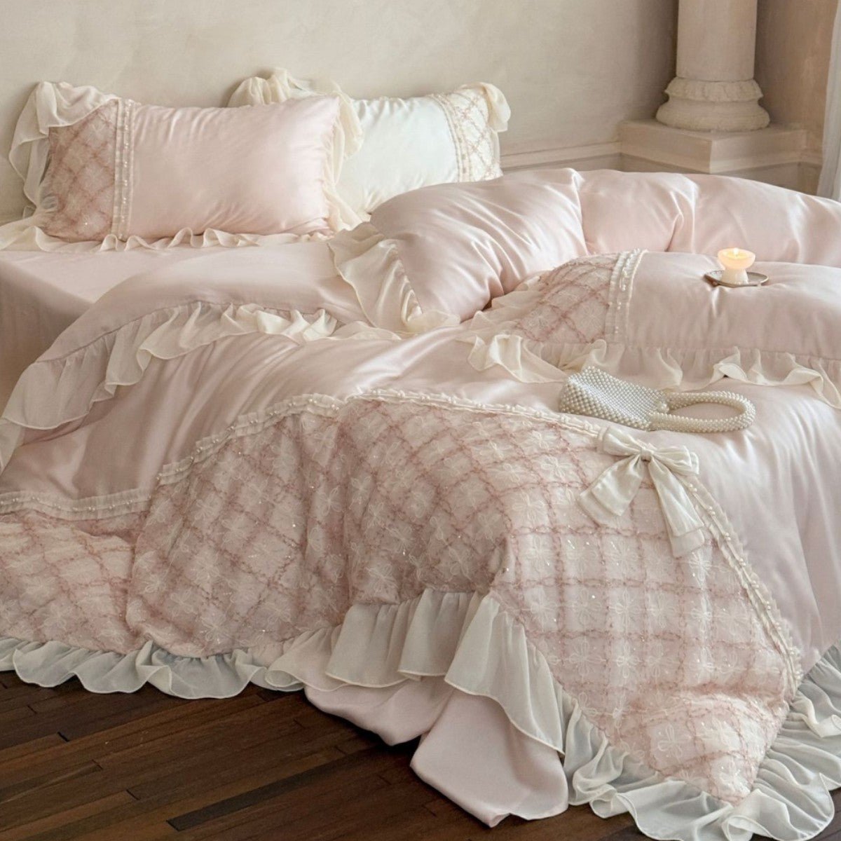 Haute Pearl TENCEL™ Bedding Set / White Romance - Ever Lasting