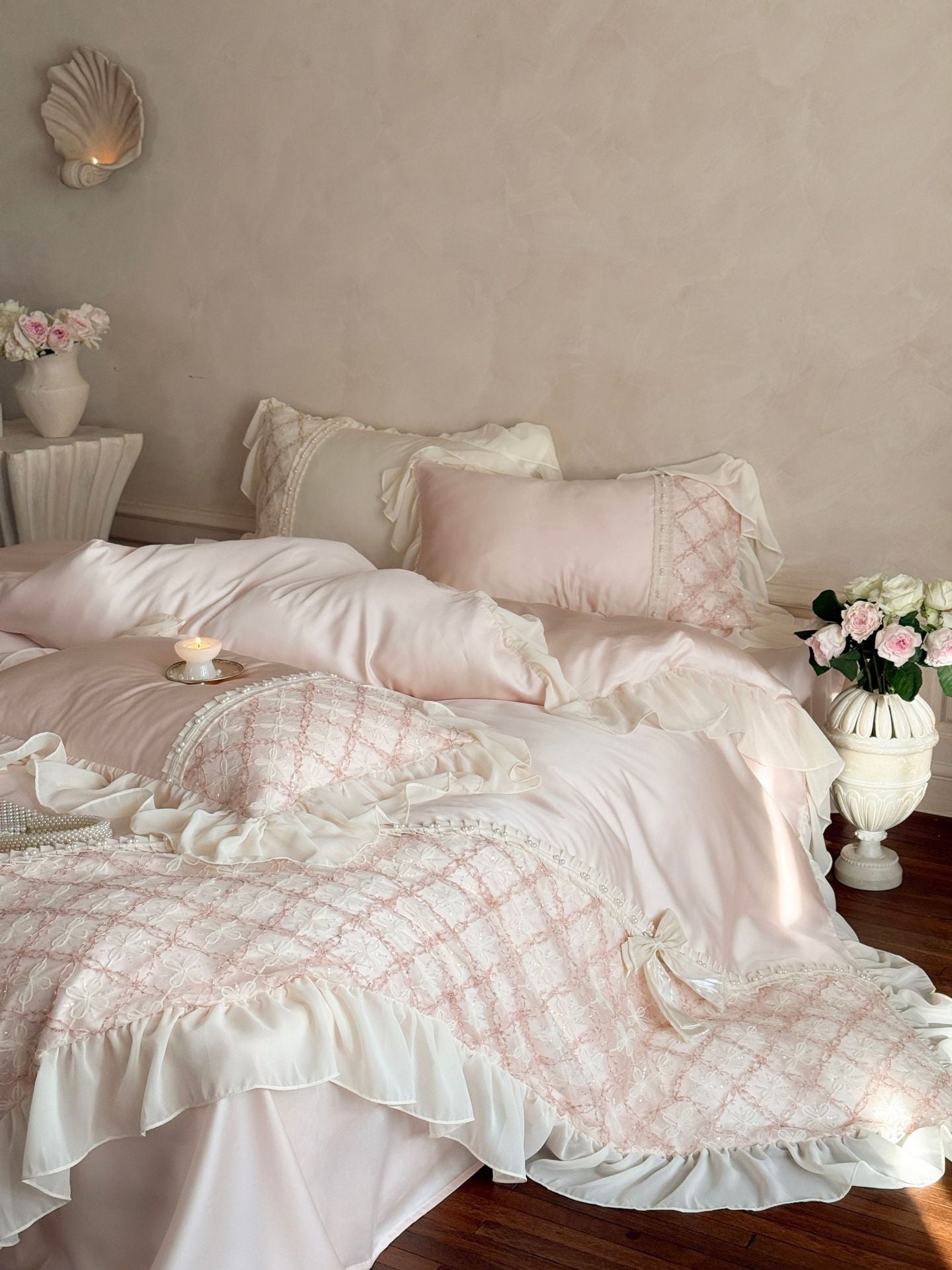 Haute Pearl TENCEL™ Bedding Set / White Romance - Ever Lasting