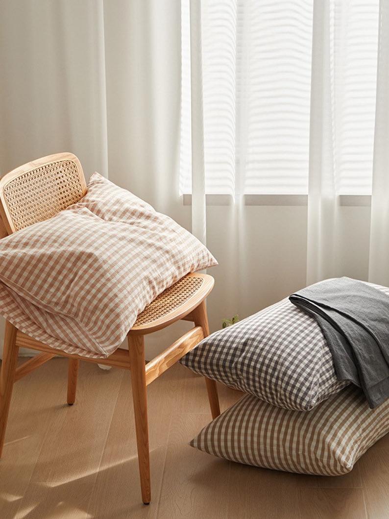 Gingham Pillowcases Pillow Cases