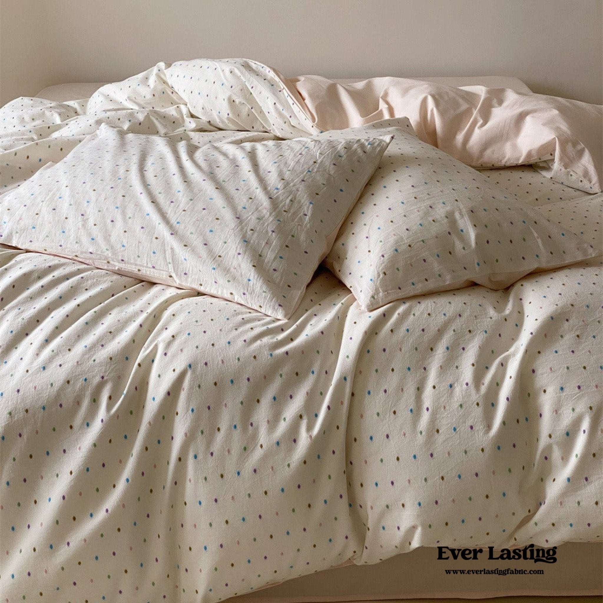 Iris Polka Dot Jacquard Bedding Set - Ever Lasting