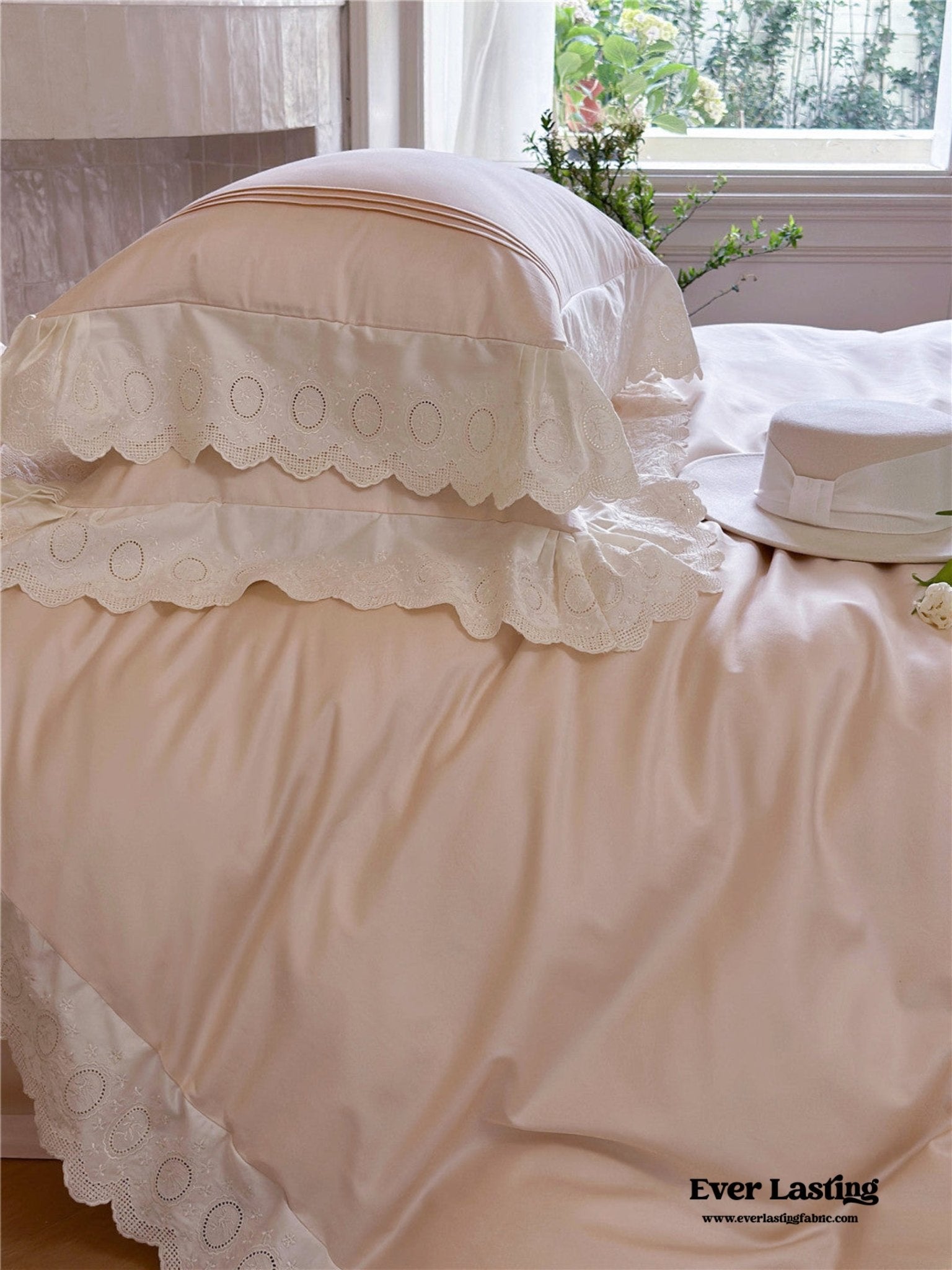 Isabelle Silky Cottage Ruffled Bedding Bundle - Ever Lasting