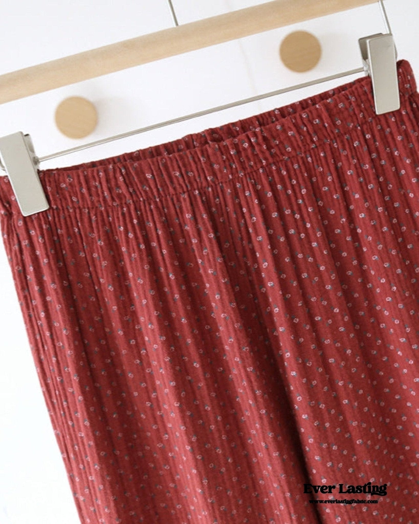 Ivy Red Floral Ruffled Pajama Set / Pullover - Ever Lasting