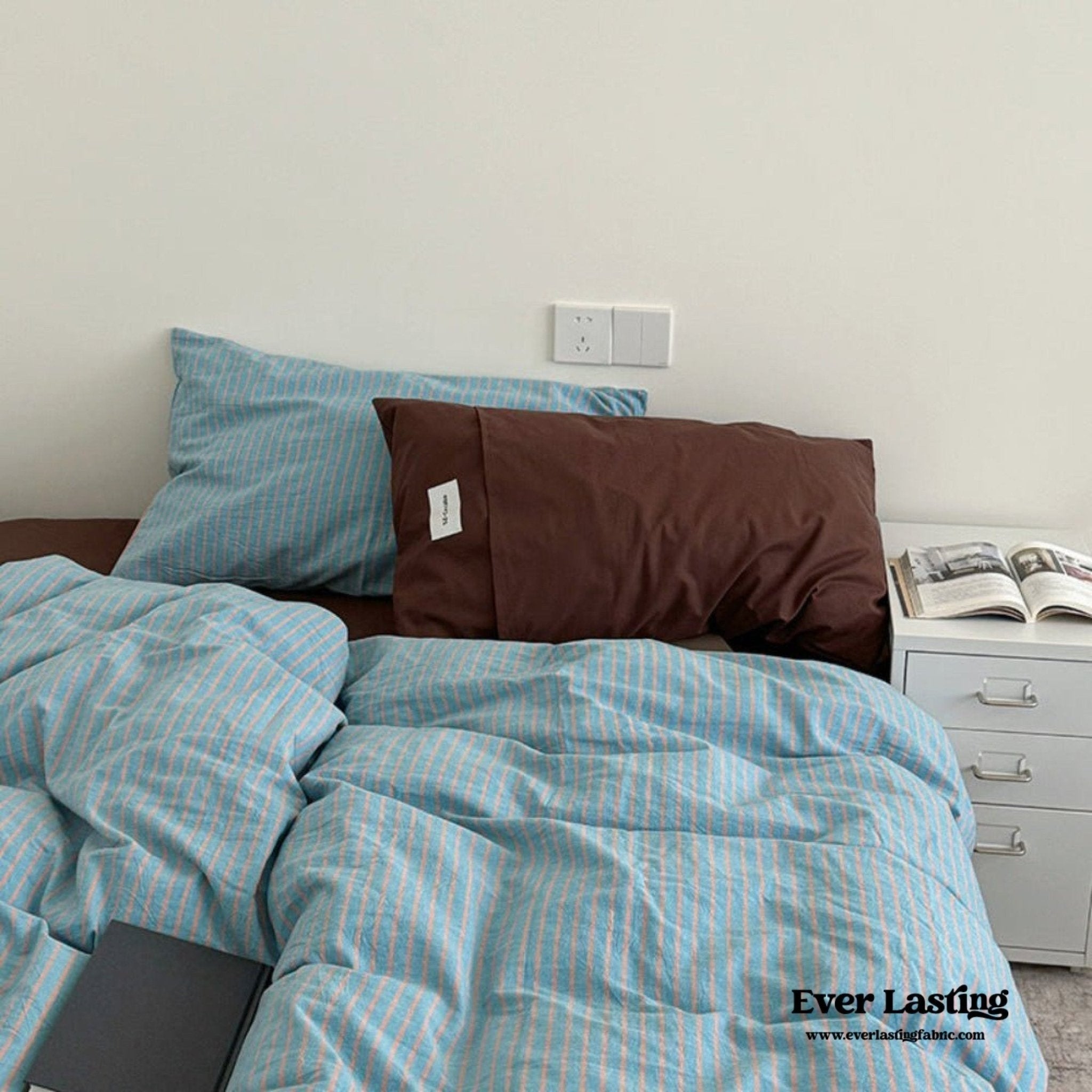 James Striped Bedding Set / Green - Ever Lasting