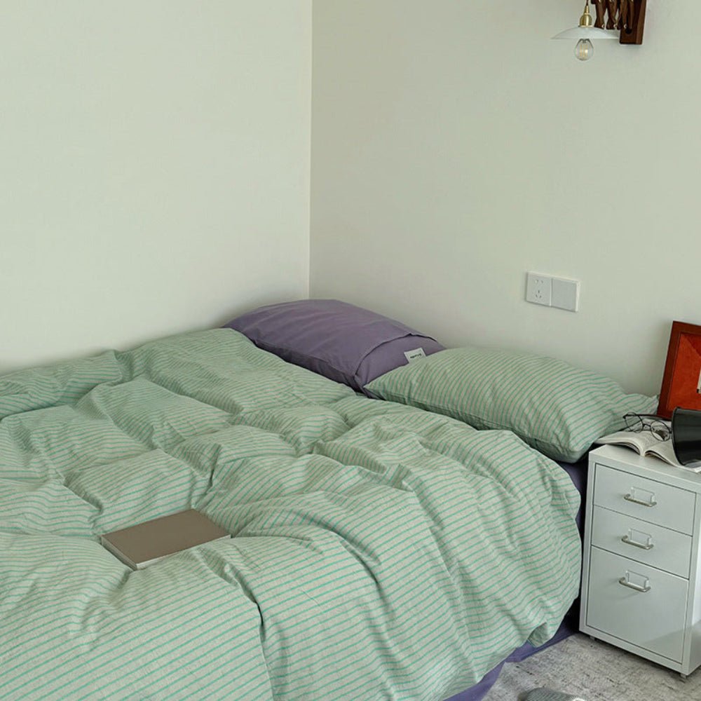 James Striped Bedding Set / Green - Ever Lasting