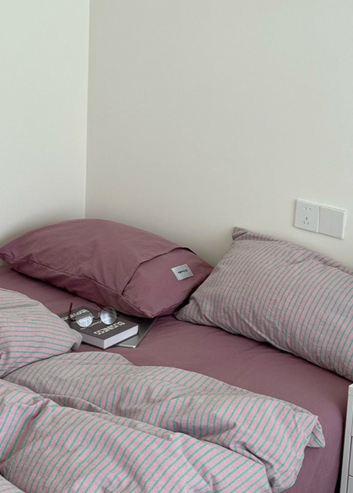 James Striped Bedding Set / Green - Ever Lasting