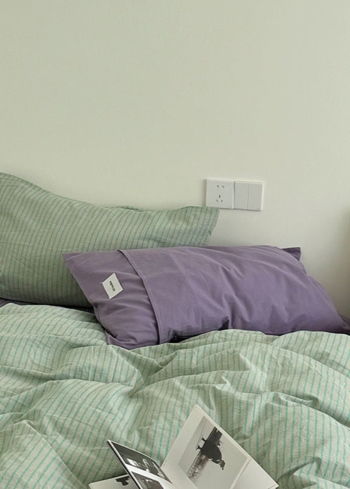 James Striped Bedding Set / Green - Ever Lasting