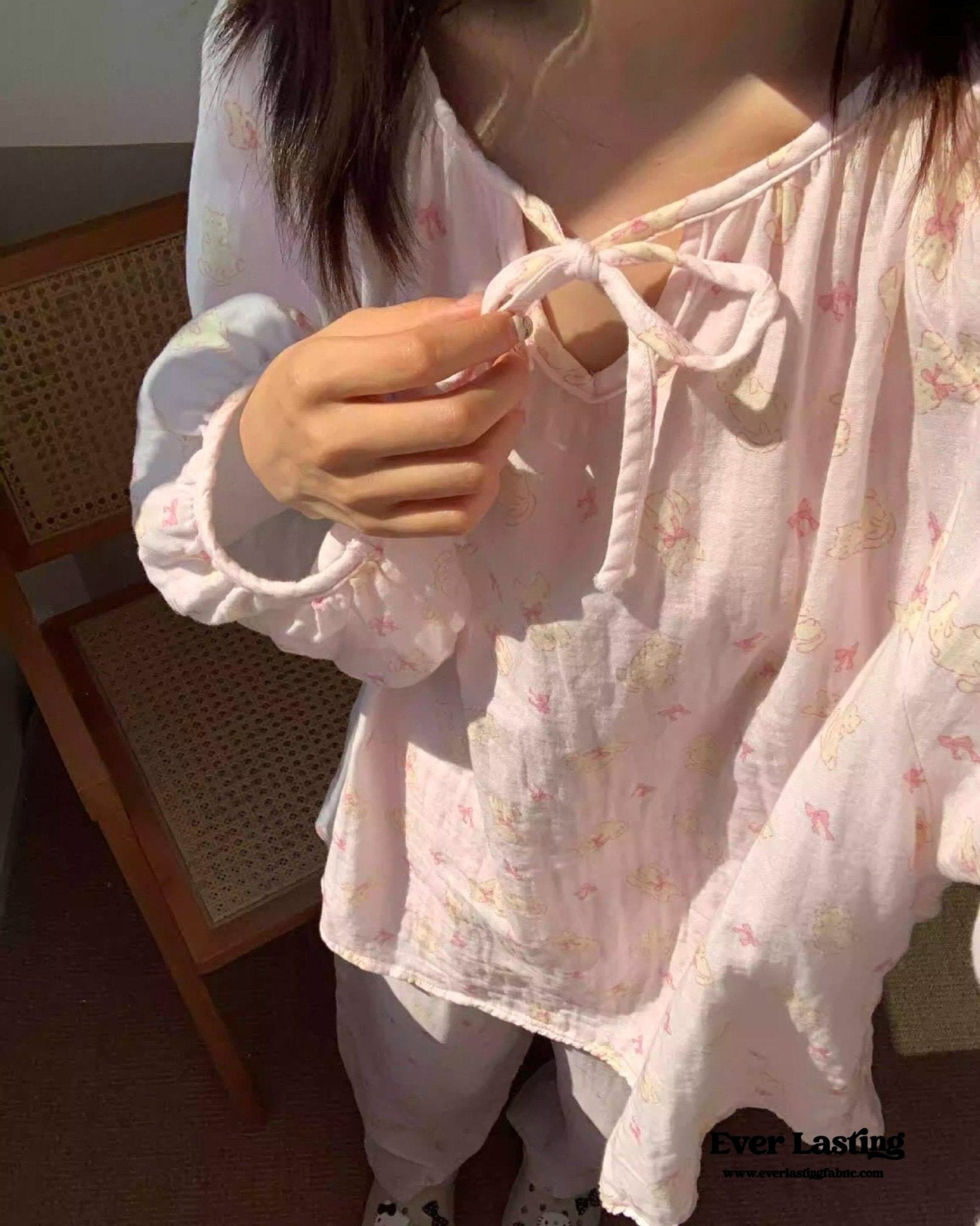 Jasmine Long Sleeves and Pants Pajama Set - Ever Lasting