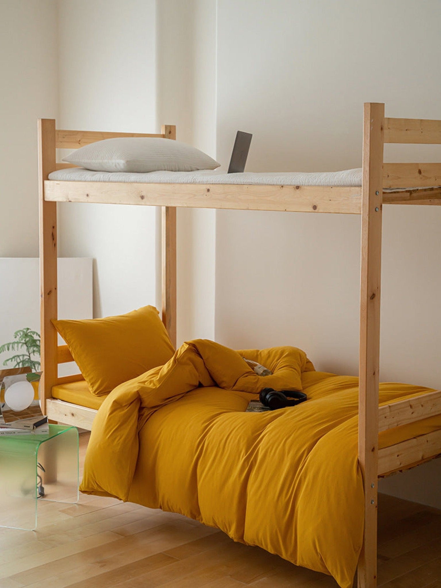 Jersey Knit Boho Twin Dorm Bedding Set / Beige Nude - Ever Lasting