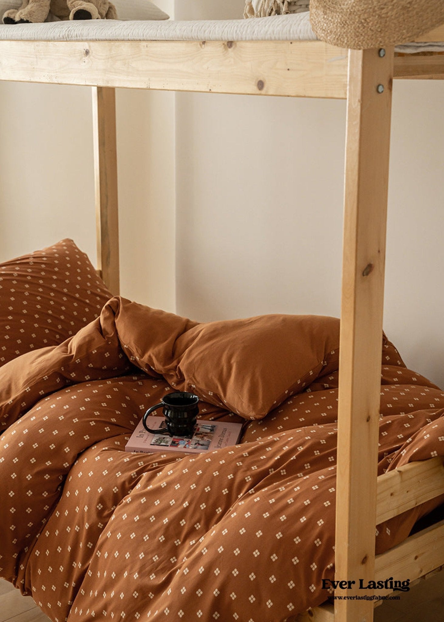 Jersey Knit Boho Twin Dorm Bedding Set / Burnt Orange - Ever Lasting