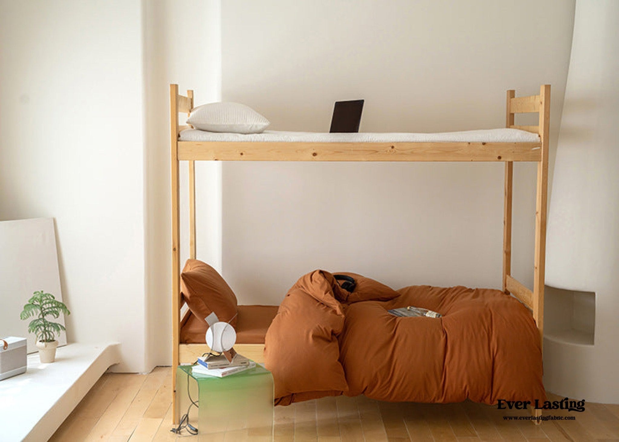 Jersey Knit Boho Twin Dorm Bedding Set / Burnt Orange - Ever Lasting