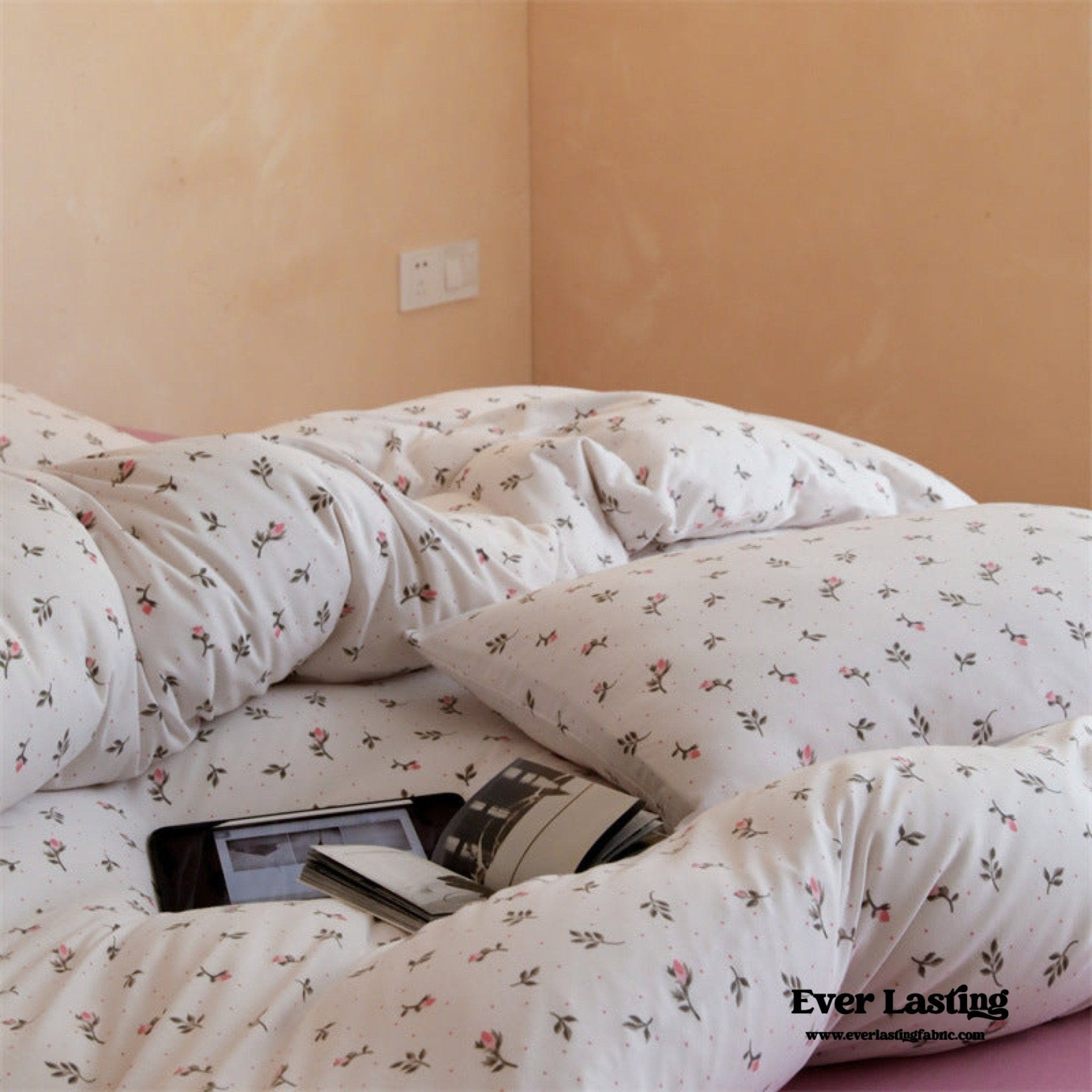 Jersey Knit Cotton Floral Bedding Bundle - Ever Lasting