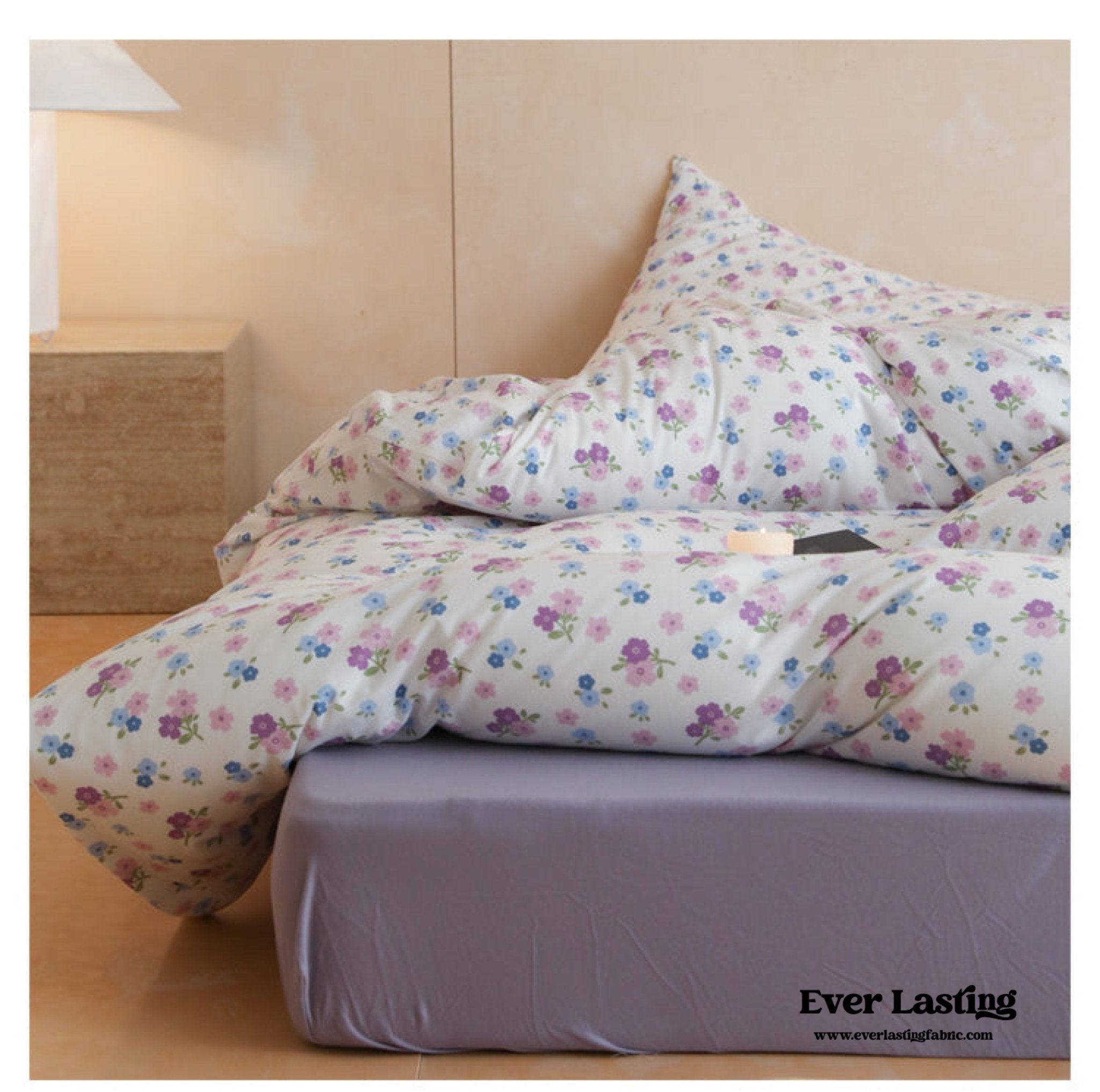 Jersey Knit Cotton Floral Bedding Bundle - Ever Lasting
