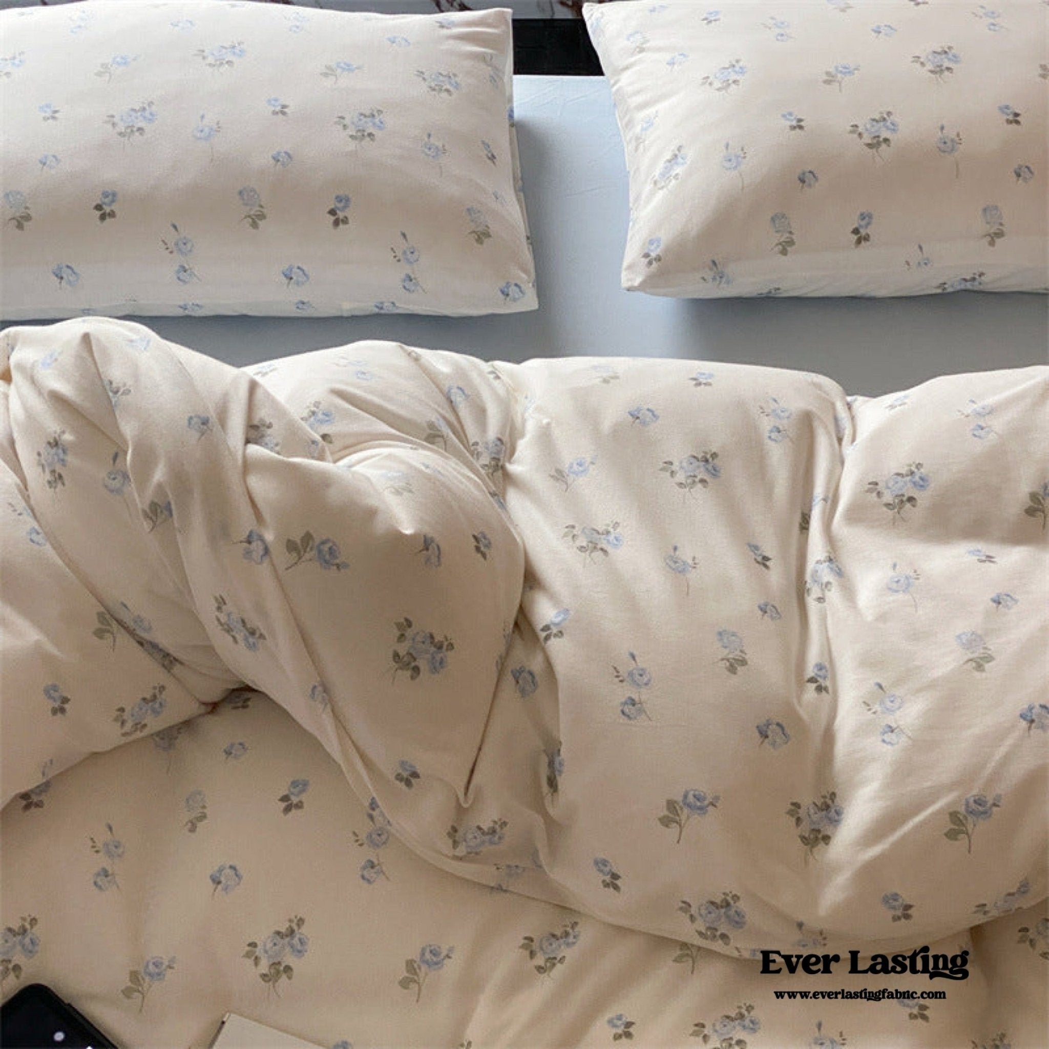 Jersey Knit Cotton Floral Bedding Bundle - Ever Lasting