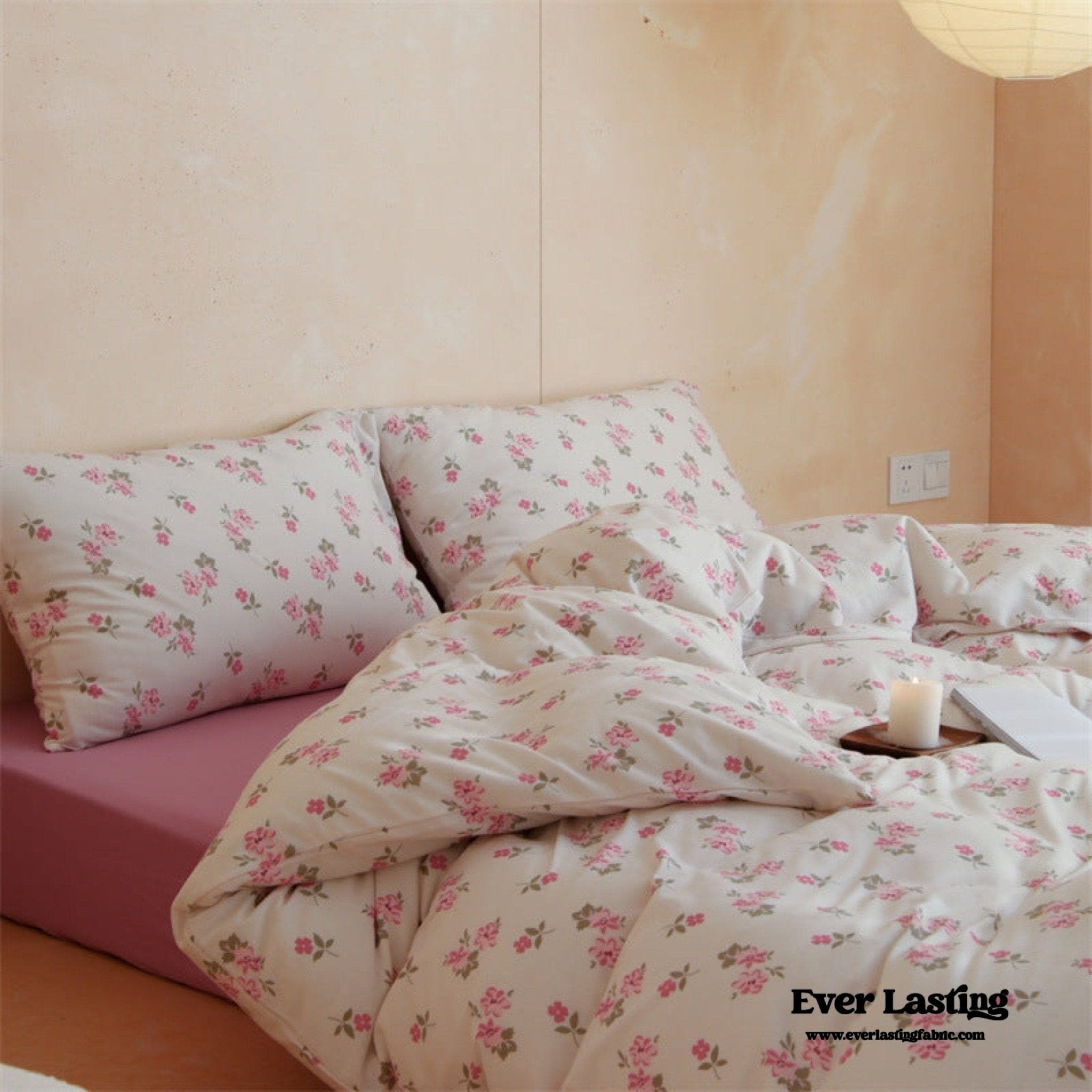 Jersey Knit Cotton Floral Bedding Bundle - Ever Lasting