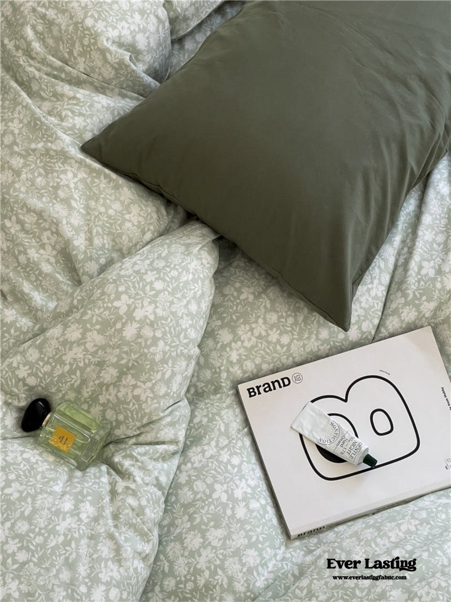 Jersey Knit Cotton Floral Bedding Set / Blueberry - Ever Lasting